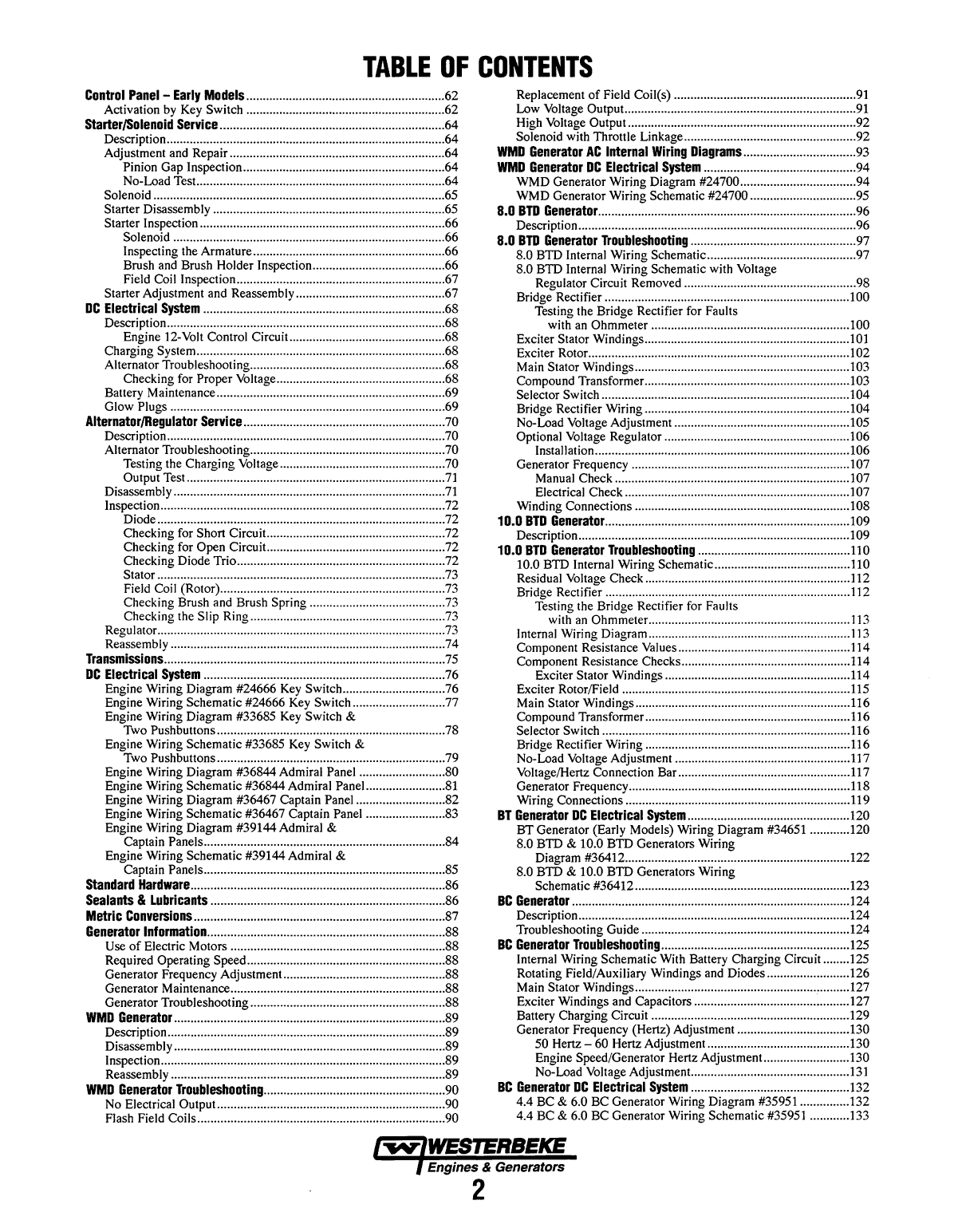 Westerbeke Diesel W 21a Parts Manual