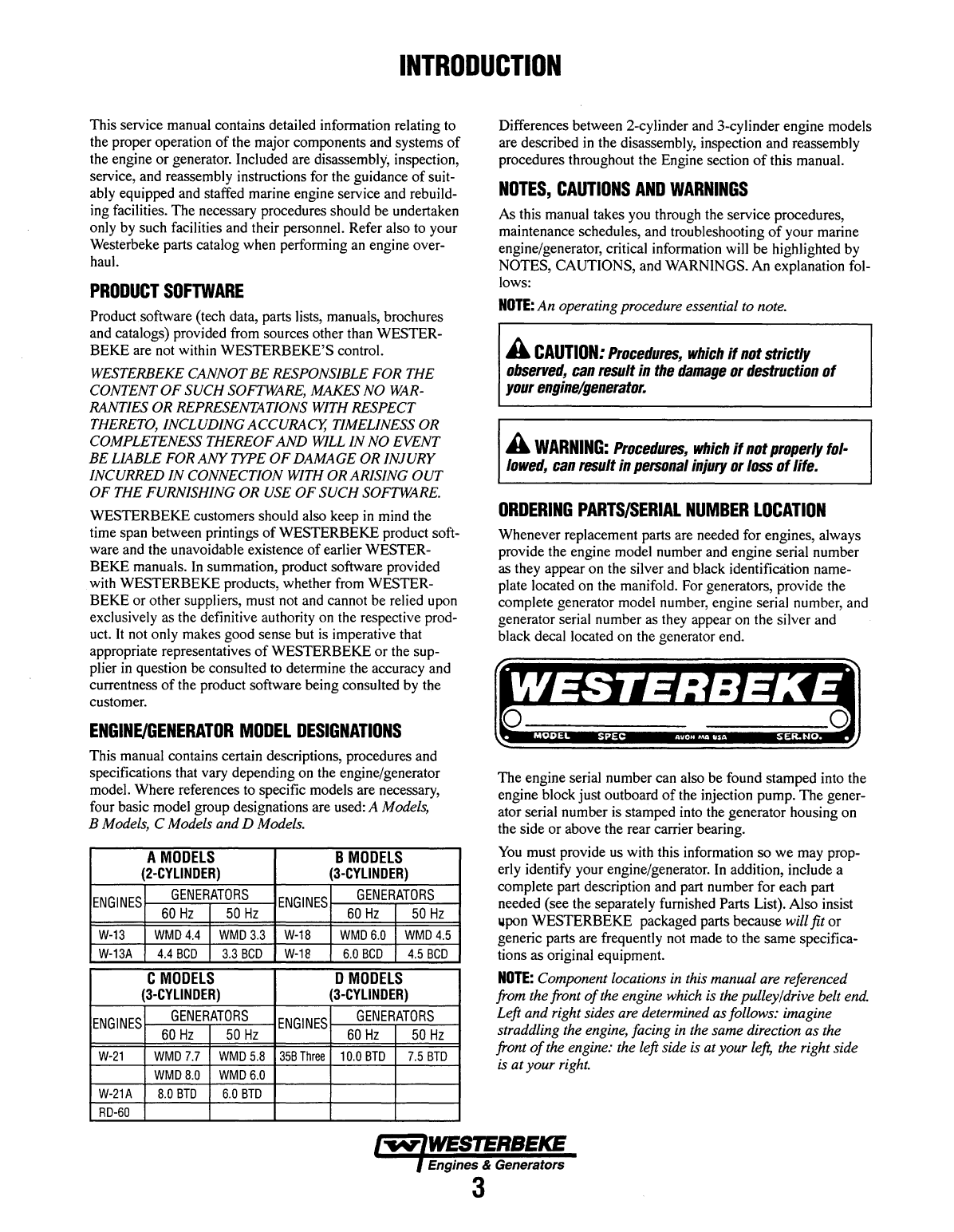 Westerbeke Diesel W 21a Parts Manual