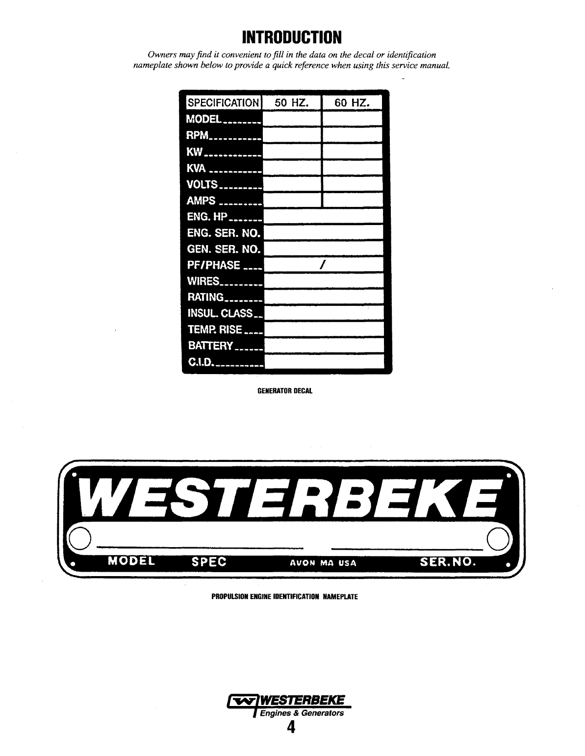 Westerbeke Diesel W 27 Parts Manual