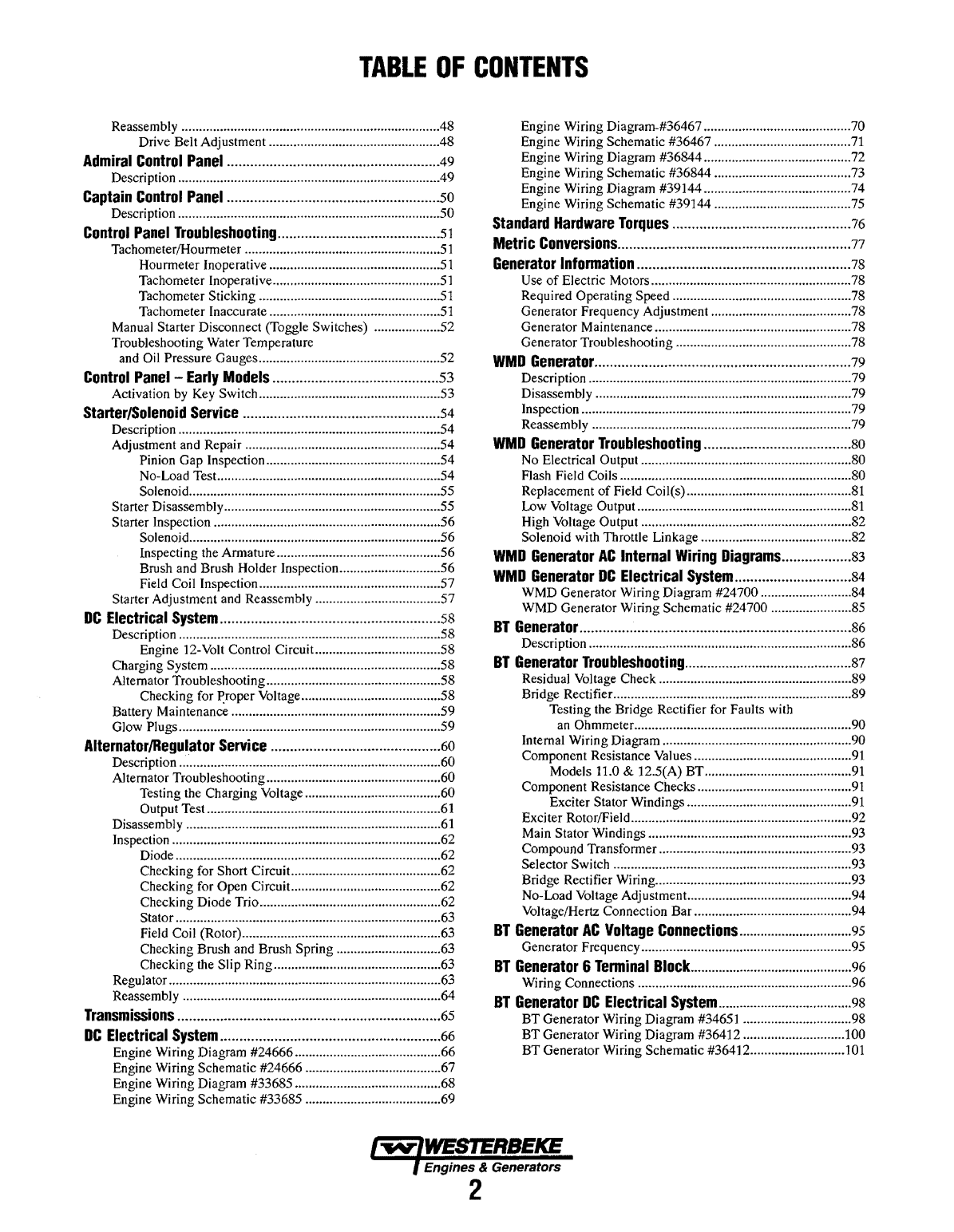 Westerbeke Diesel W 27a Parts Manual