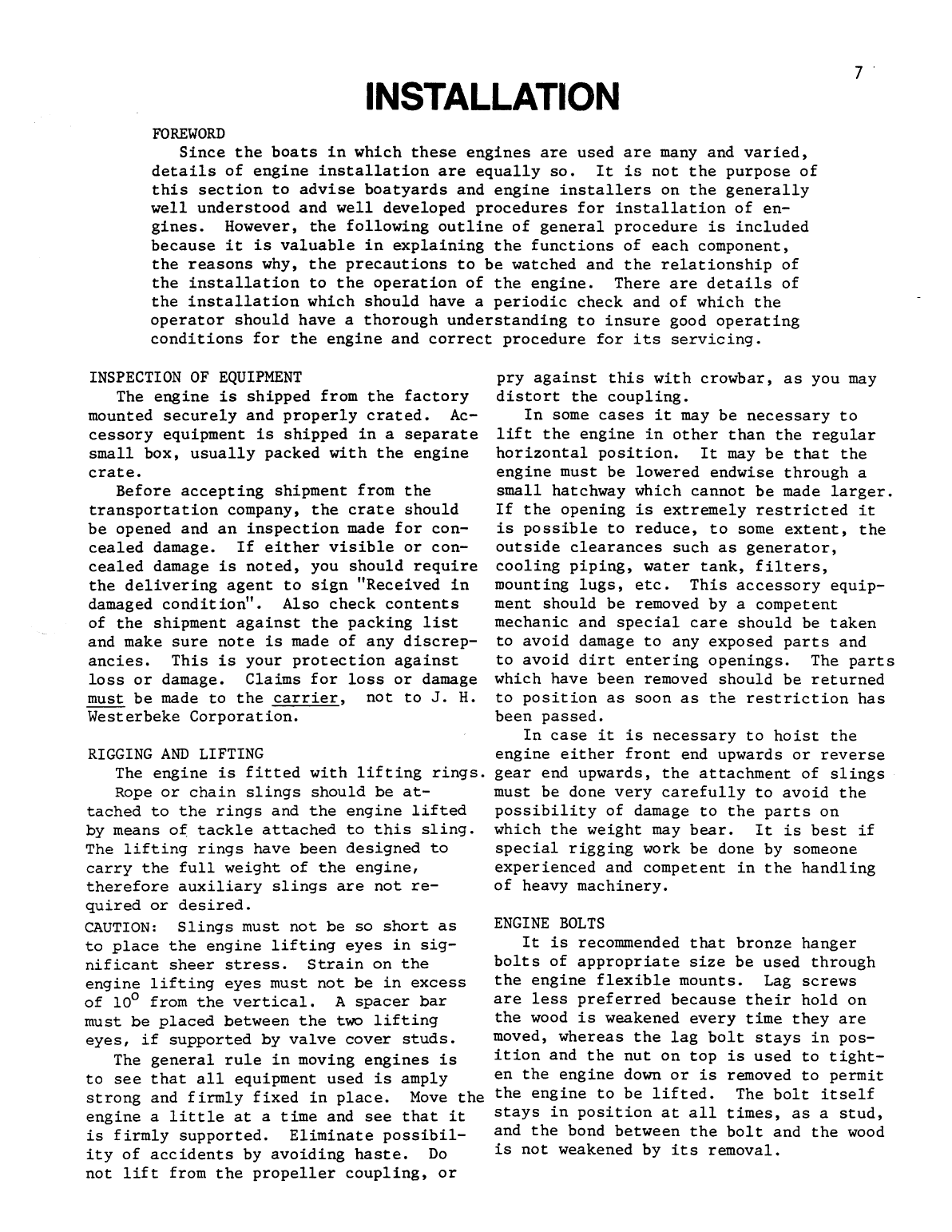 Westerbeke Diesel W 30 Parts Manual
