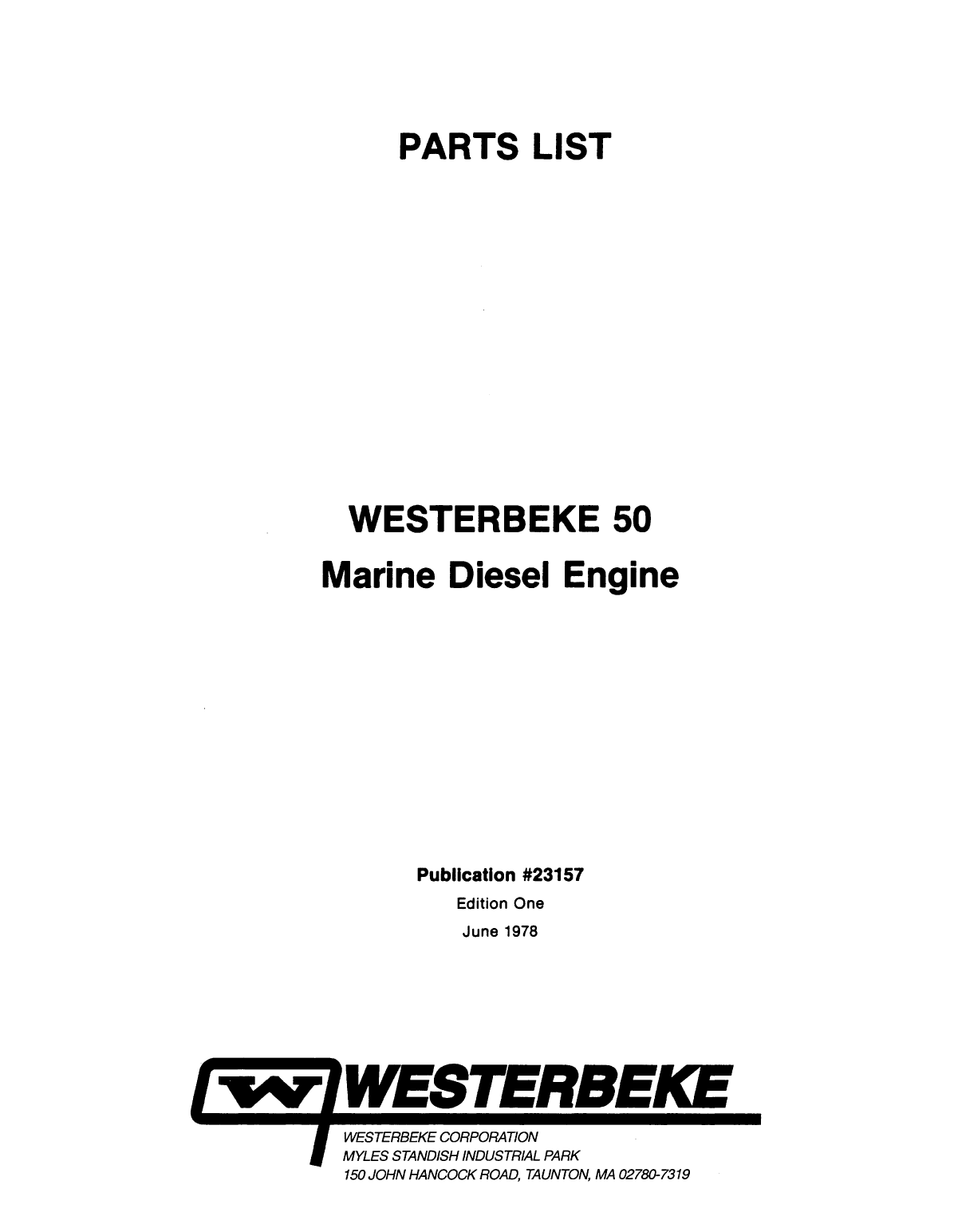 Westerbeke Diesel W 46 Technical Manual