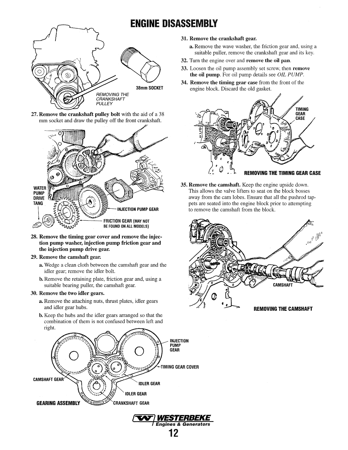 Westerbeke Diesel W 52 Parts Manual