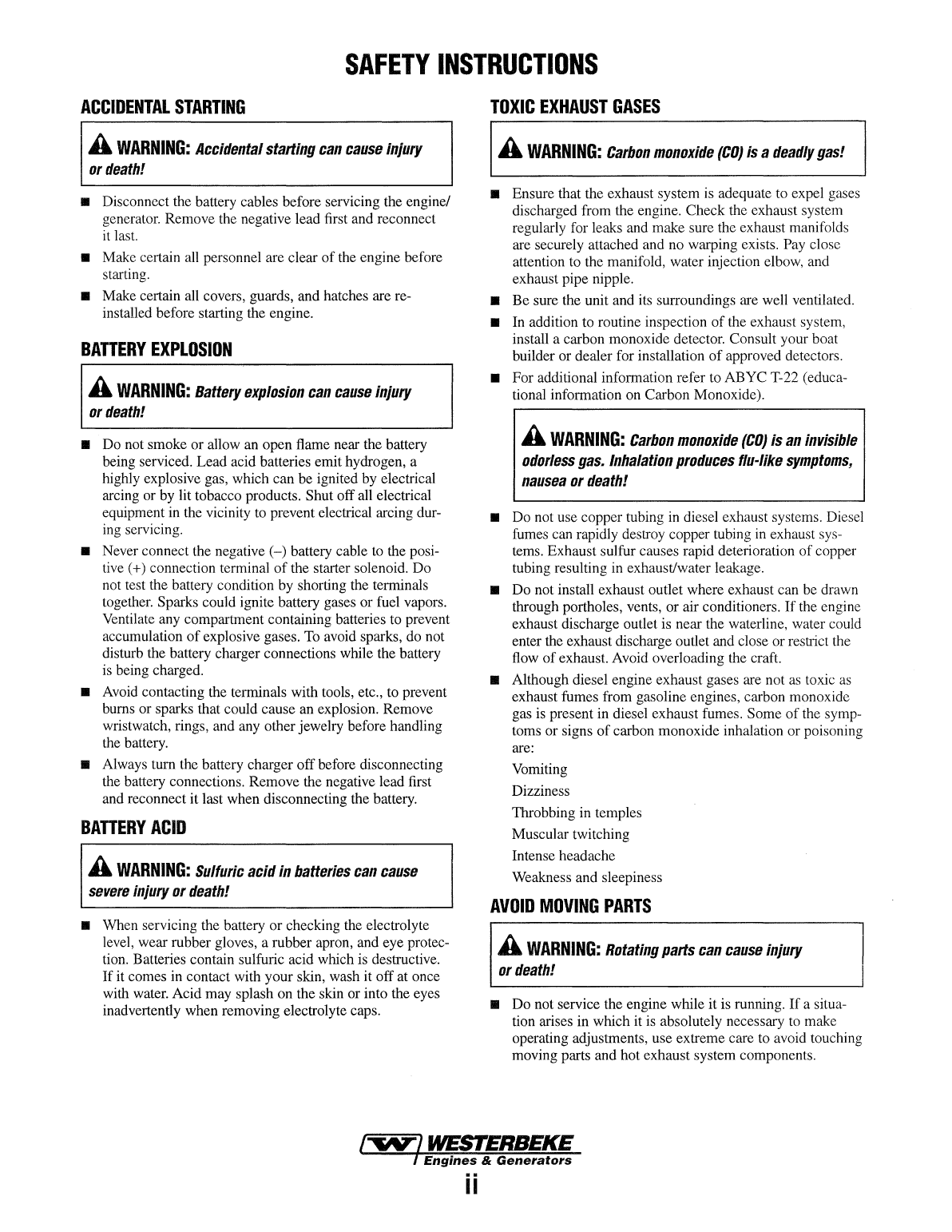 Westerbeke Diesel W 52 Parts Manual