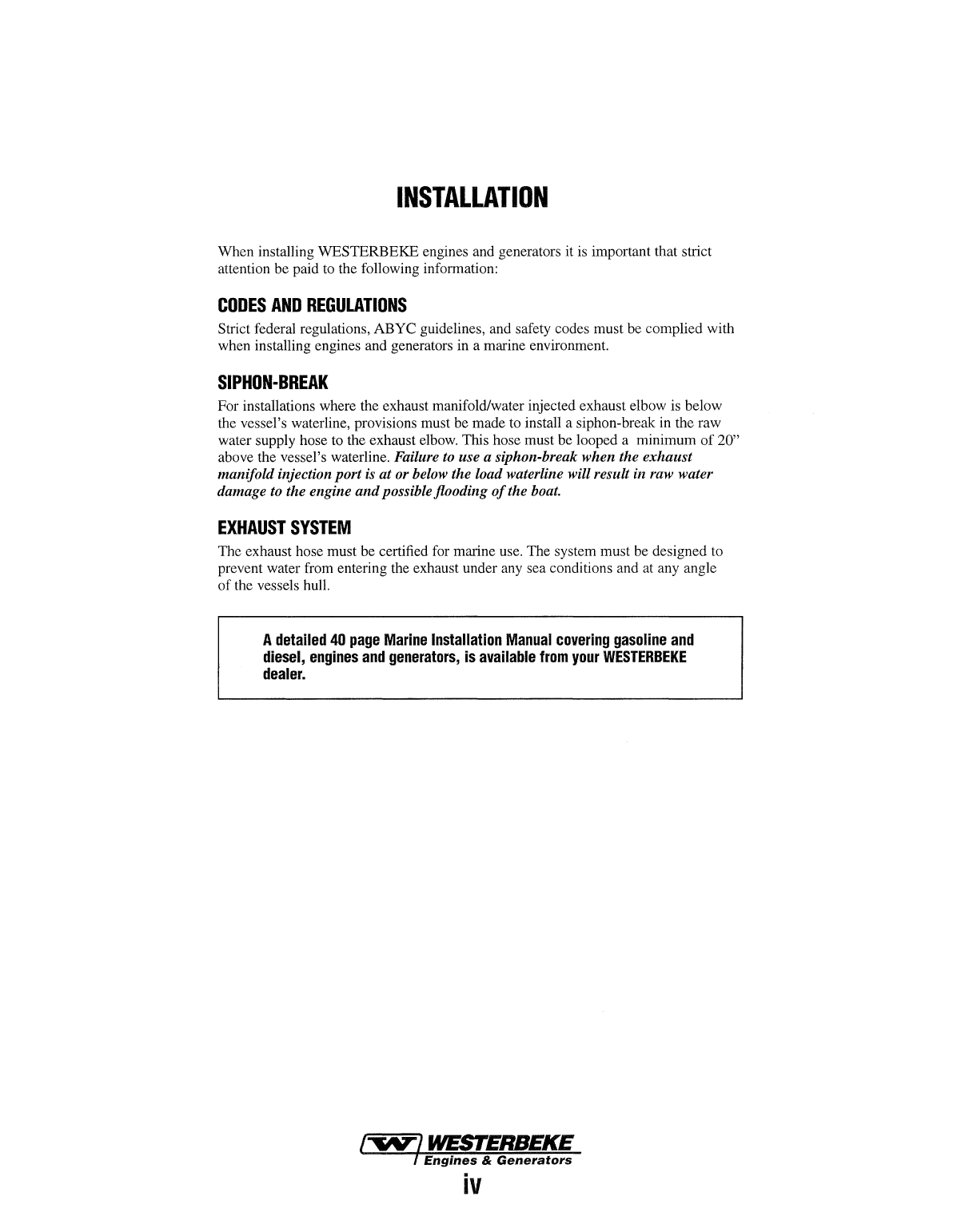 Westerbeke Diesel W 52 Parts Manual