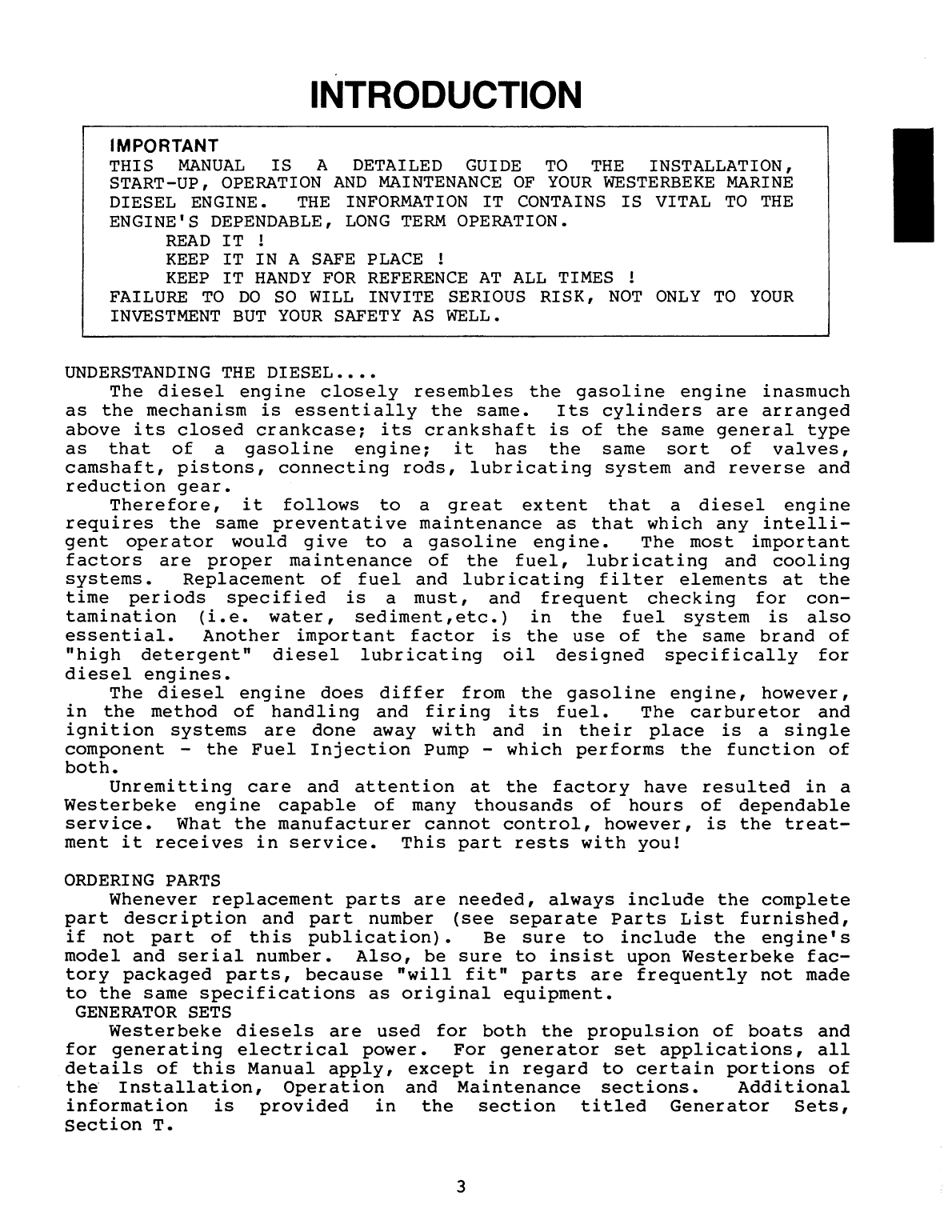 Westerbeke Diesel W 70 Parts Manual
