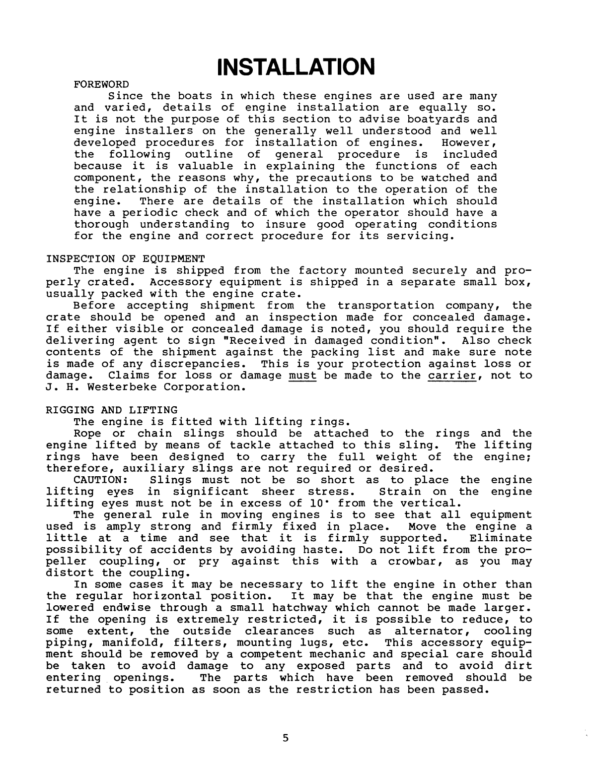 Westerbeke Diesel W 70 Parts Manual