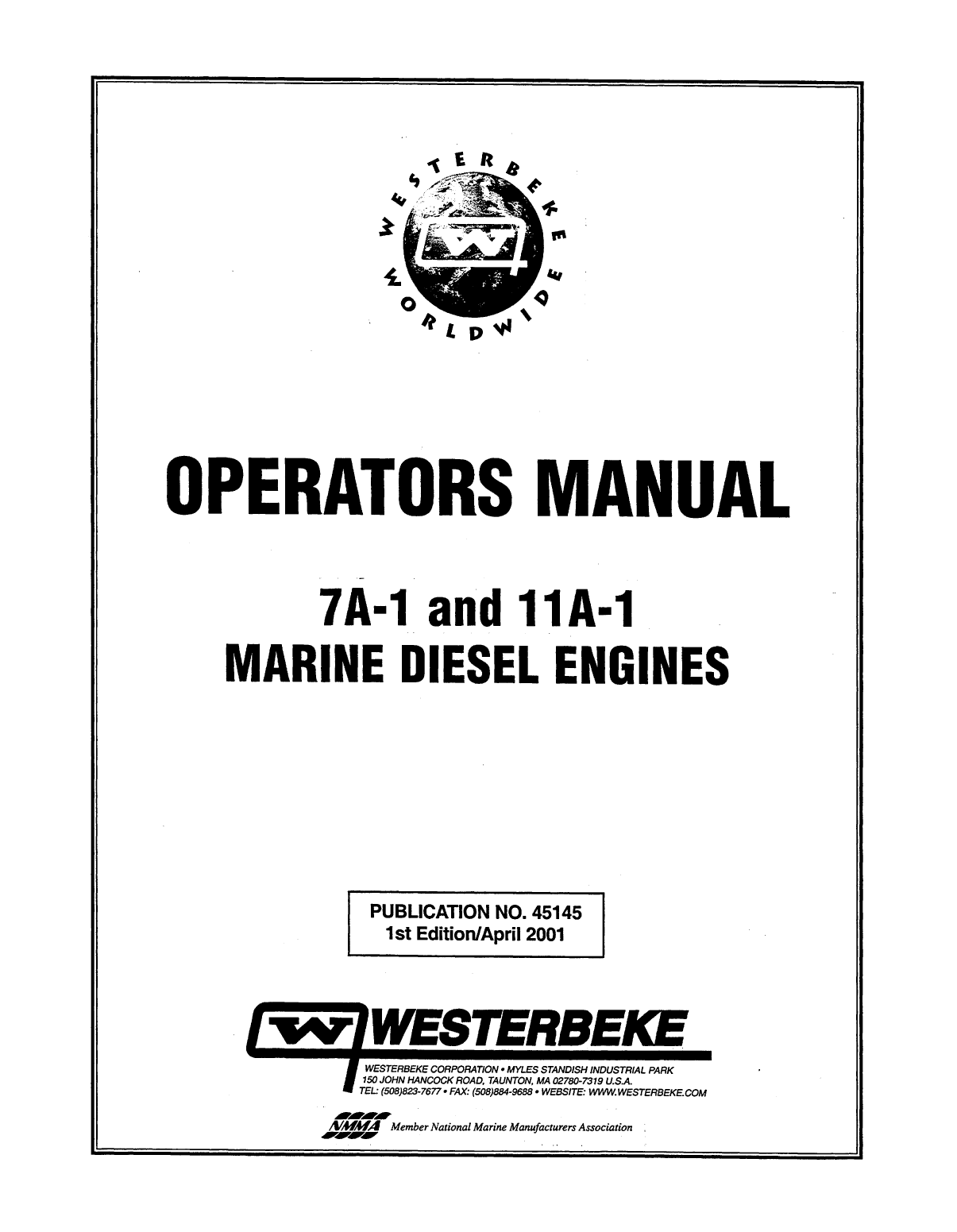 Westerbeke Four 60 Parts Manual