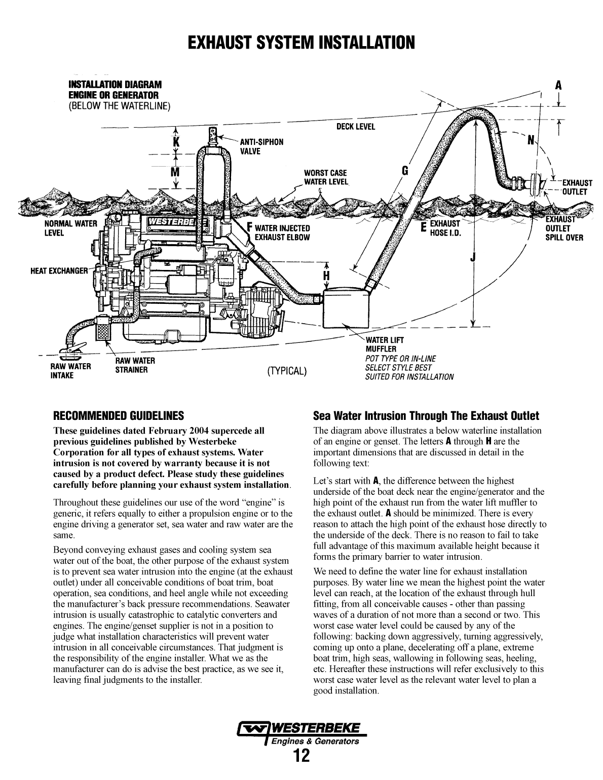 ' Westerbeke Marine Engine Installation Manual'