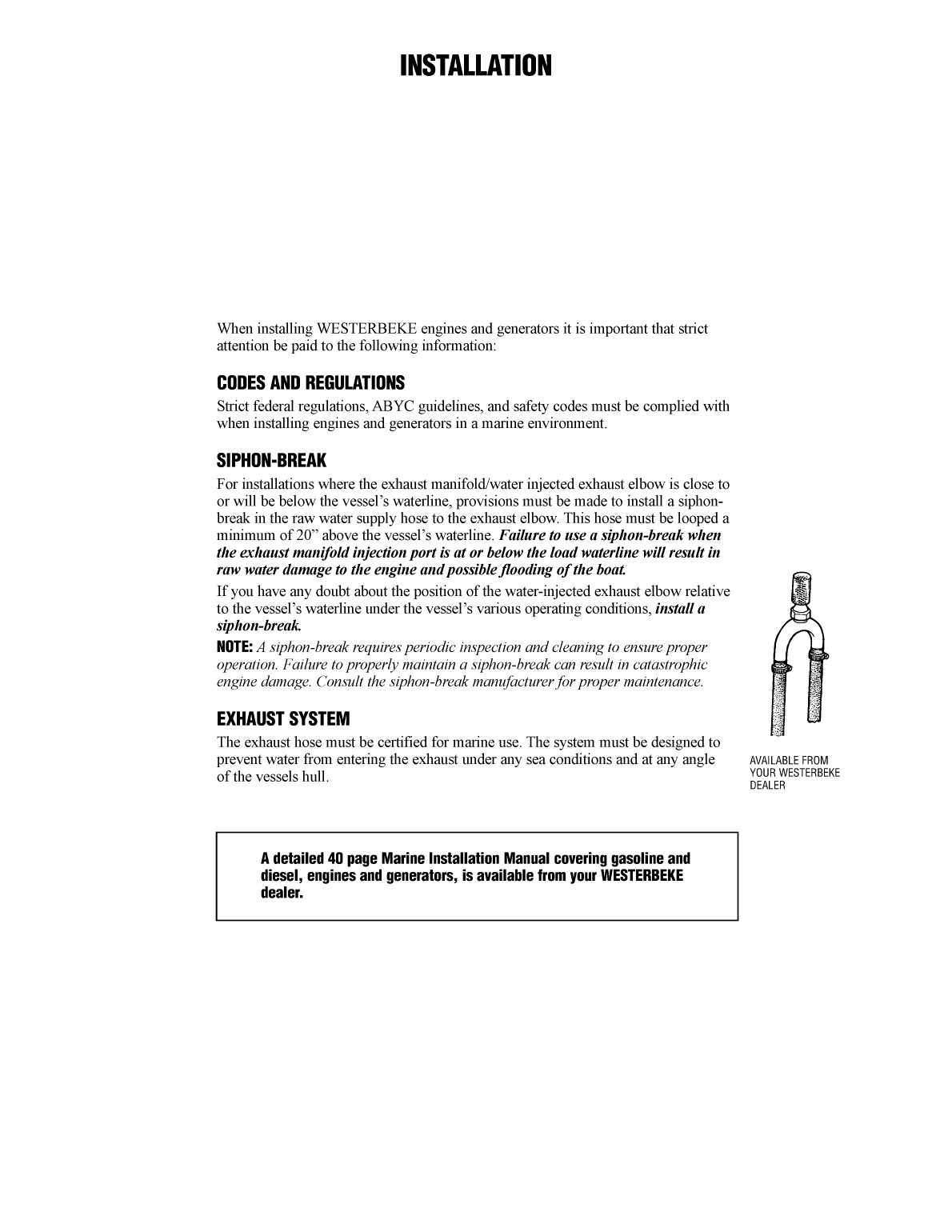 ' Westerbeke Marine Engine Installation Manual'