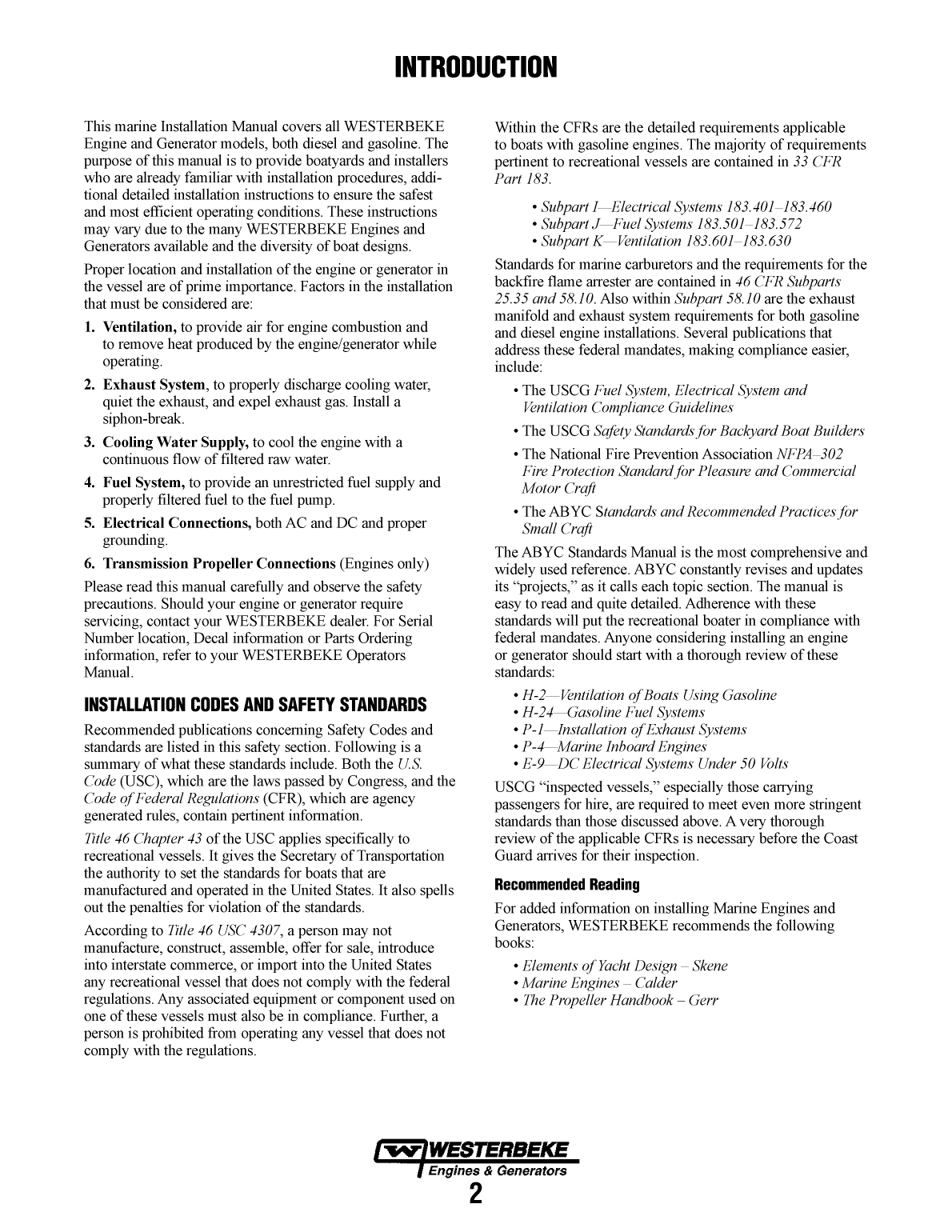 ' Westerbeke Marine Engine Installation Manual'