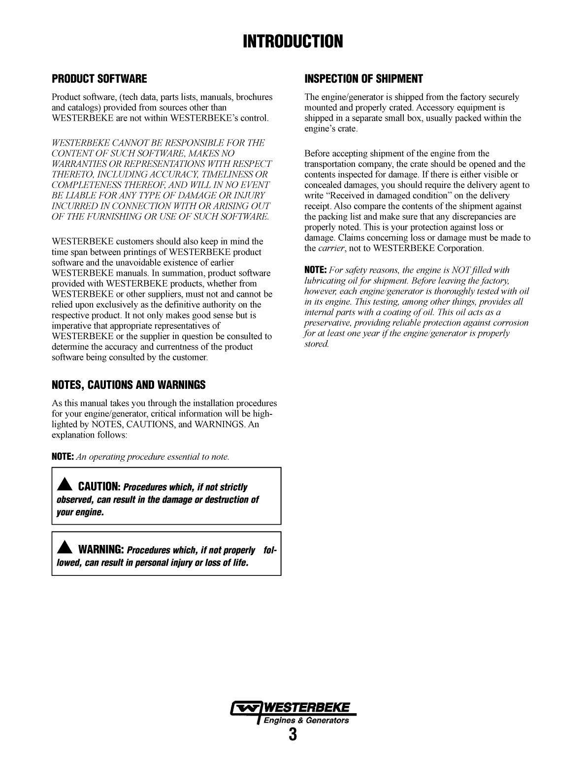 ' Westerbeke Marine Engine Installation Manual'