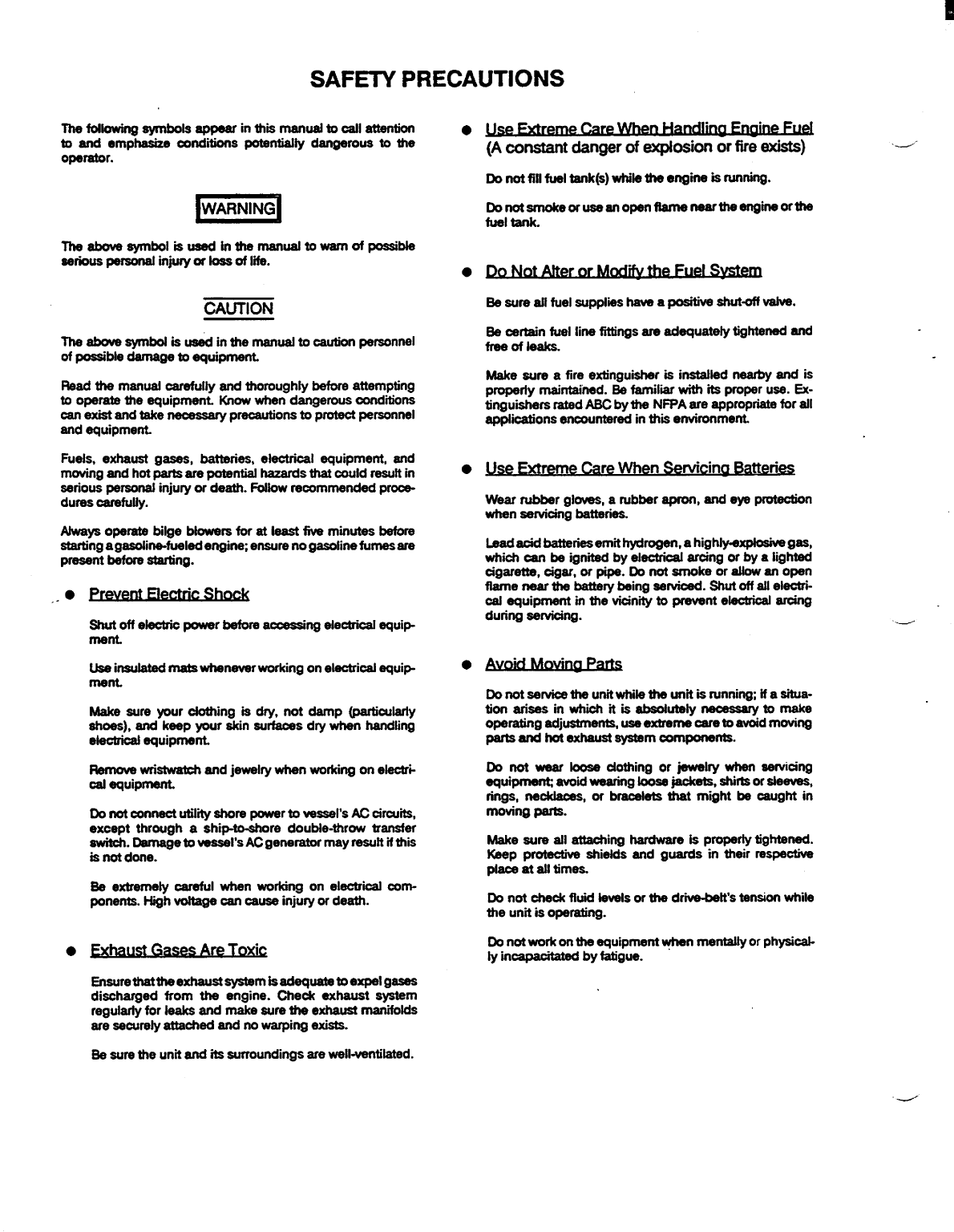Westerbeke Model 40na Operators Manual