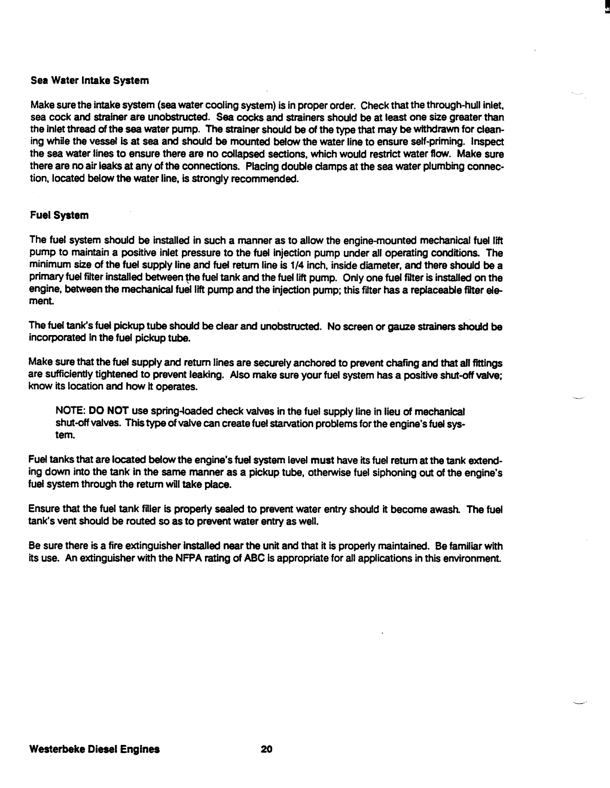 Westerbeke Model 40na Operators Manual