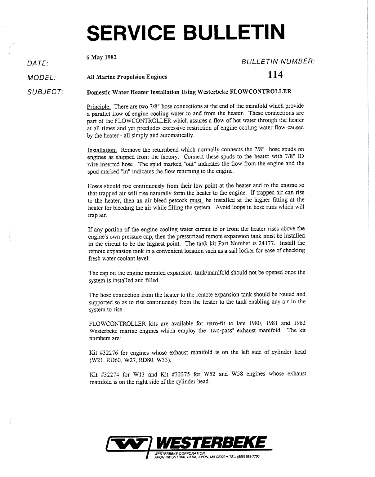 Westerbeke Water Heater Install