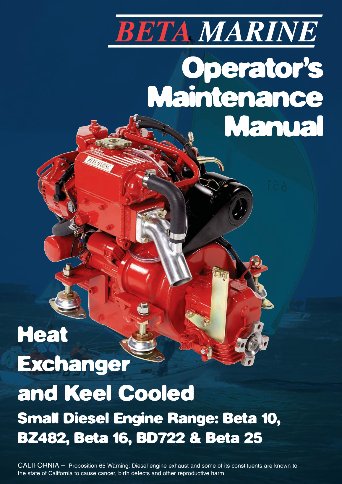 Beta Marine 10, 16, 25, Bz482 And Bd722 Operators Maintanance Manual