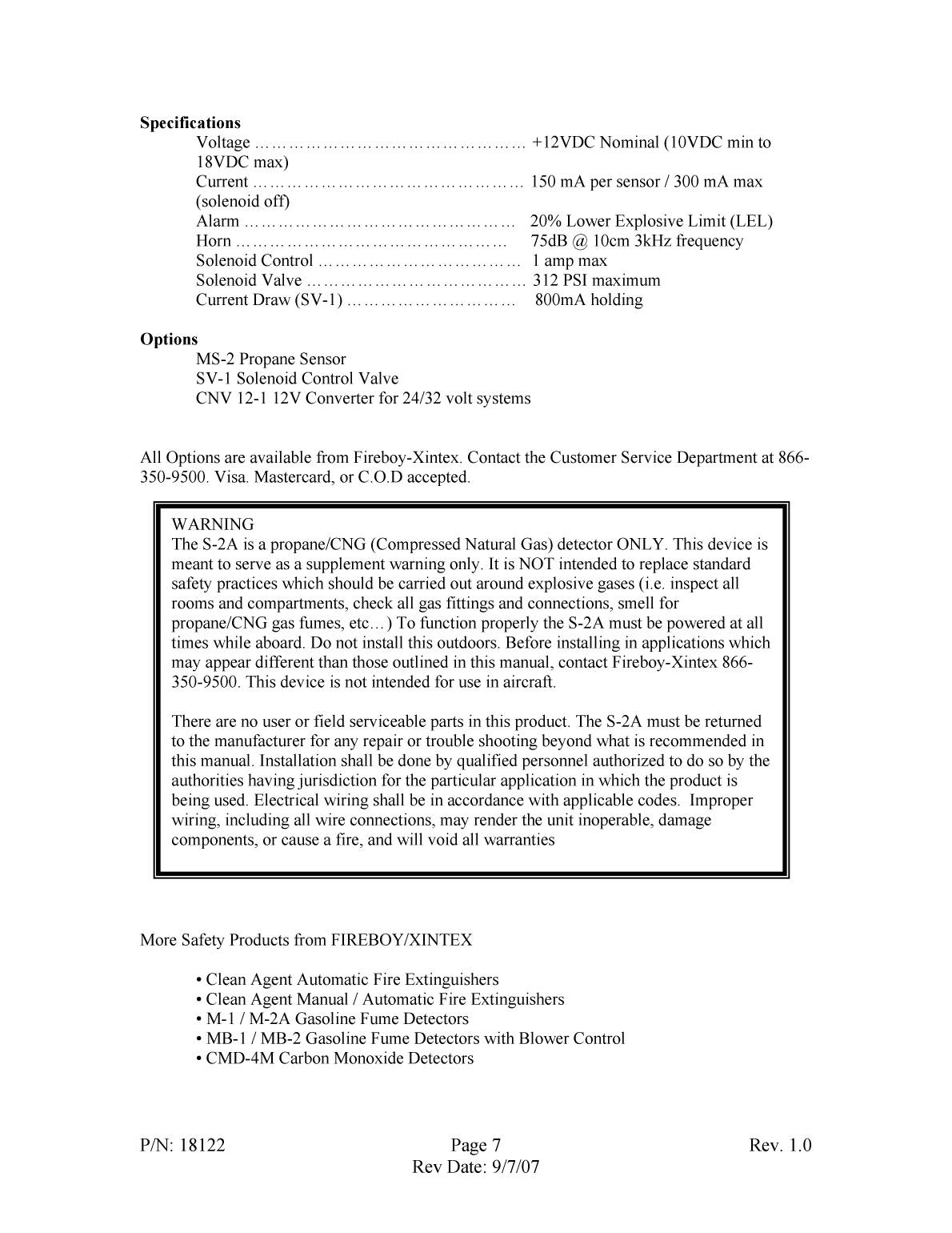 Xintex S 2a Propane Monitor Manual