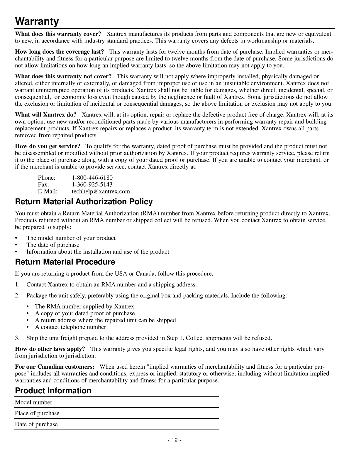 Xantrex Digital Alternator Regulator Xar Owner Manual(90 2006 00)