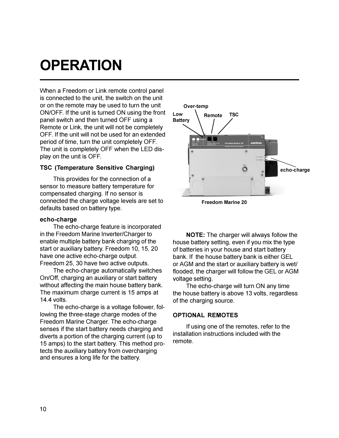 Xantrex Freedom Marine Inverter Charger Manual