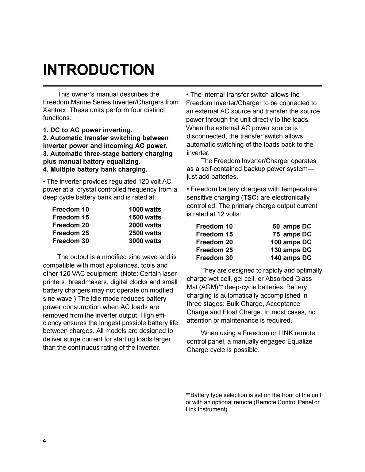 Xantrex Freedom Marine Inverter Charger Manual