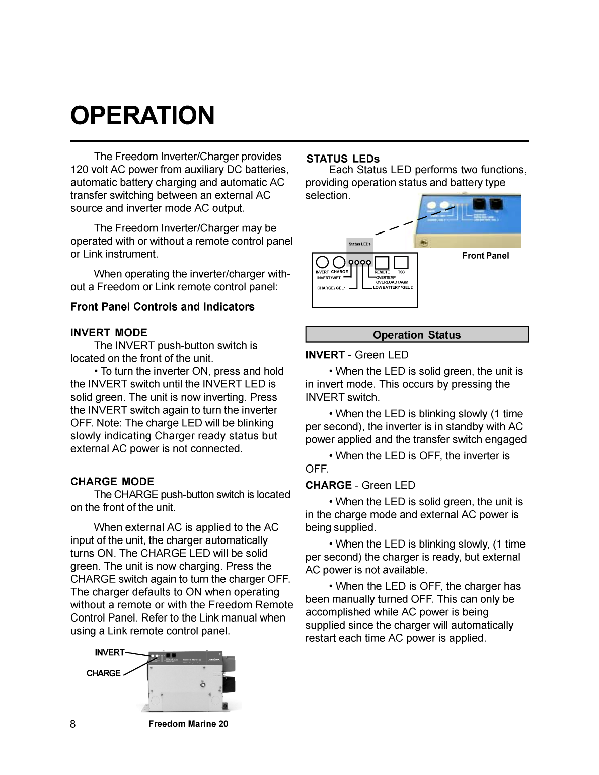 Xantrex Freedom Marine Inverter Charger Manual