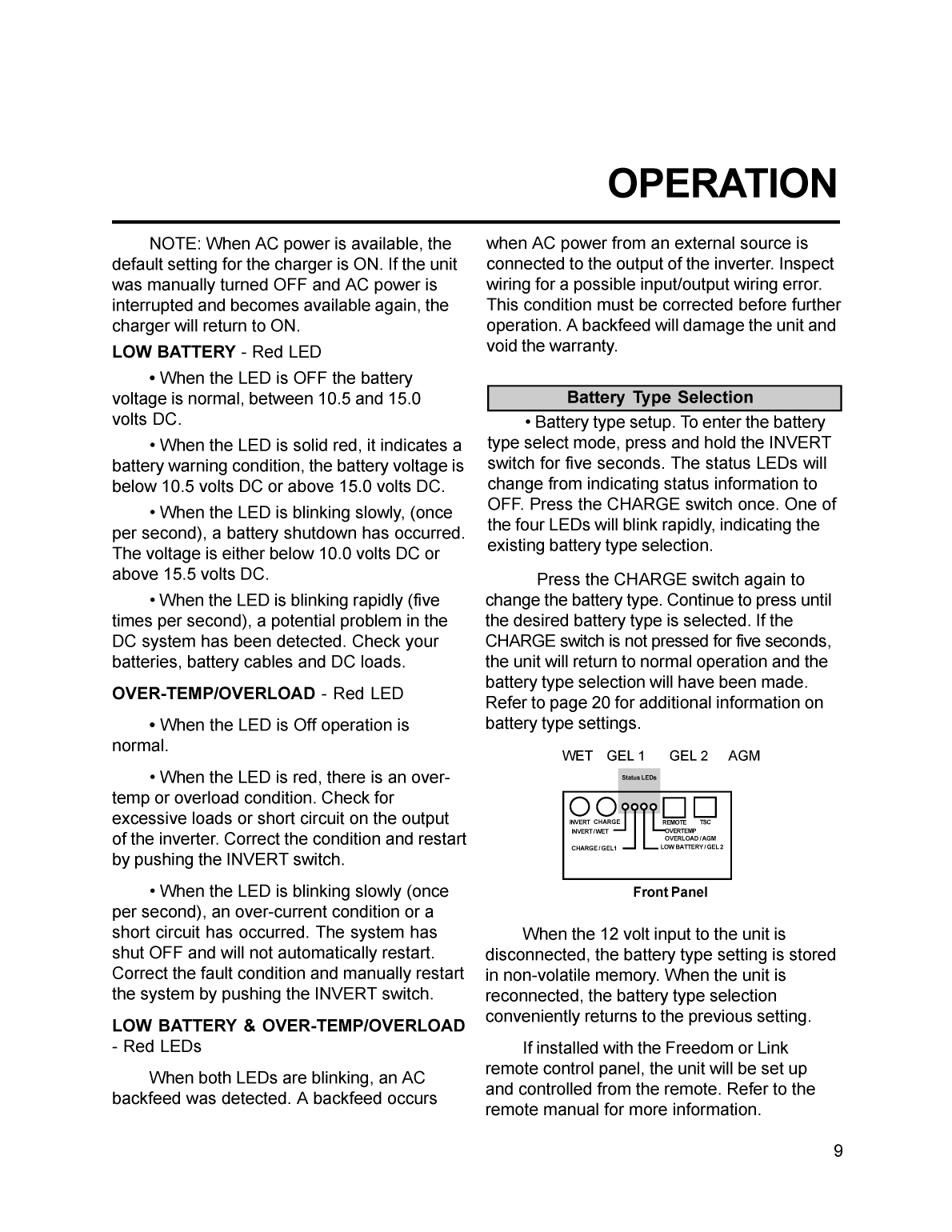 Xantrex Freedom Marine Inverter Charger Manual