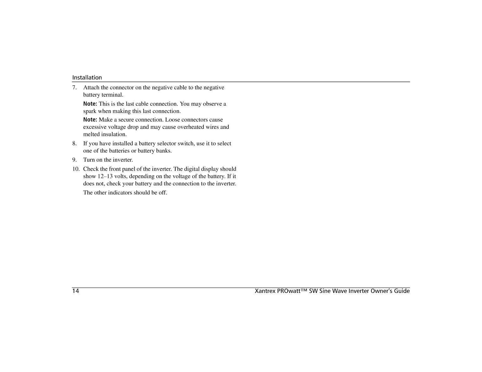 Xantrex Pro Wattsw 1000 Inverter