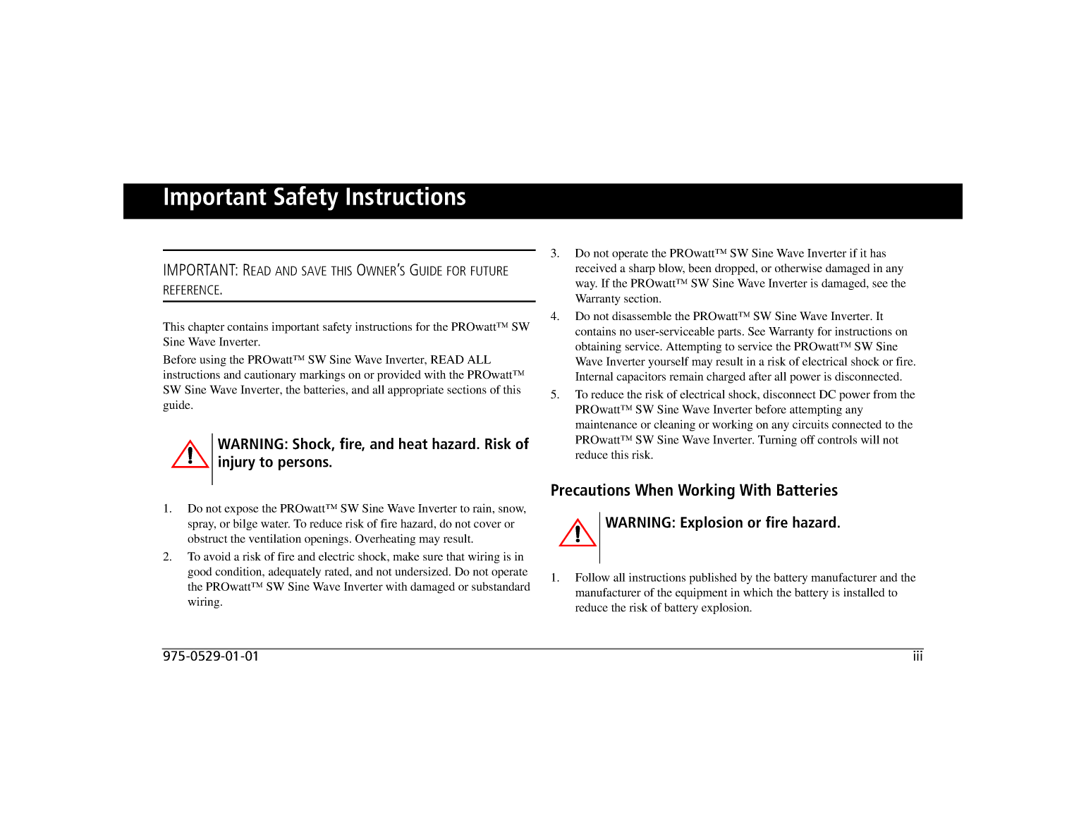Xantrex Pro Wattsw 1000 Inverter
