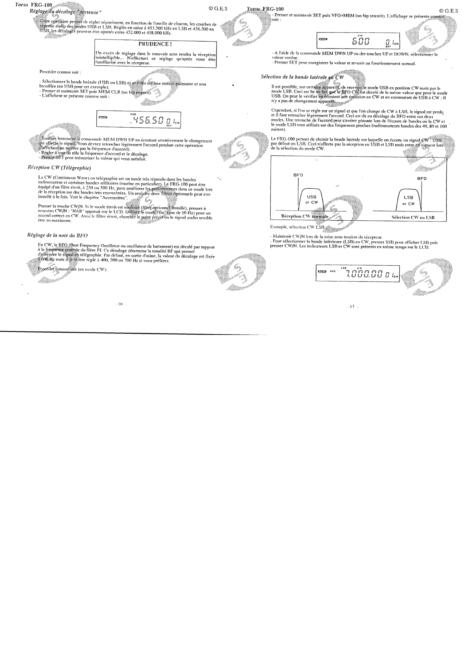 Frg 100 manuel utilisation