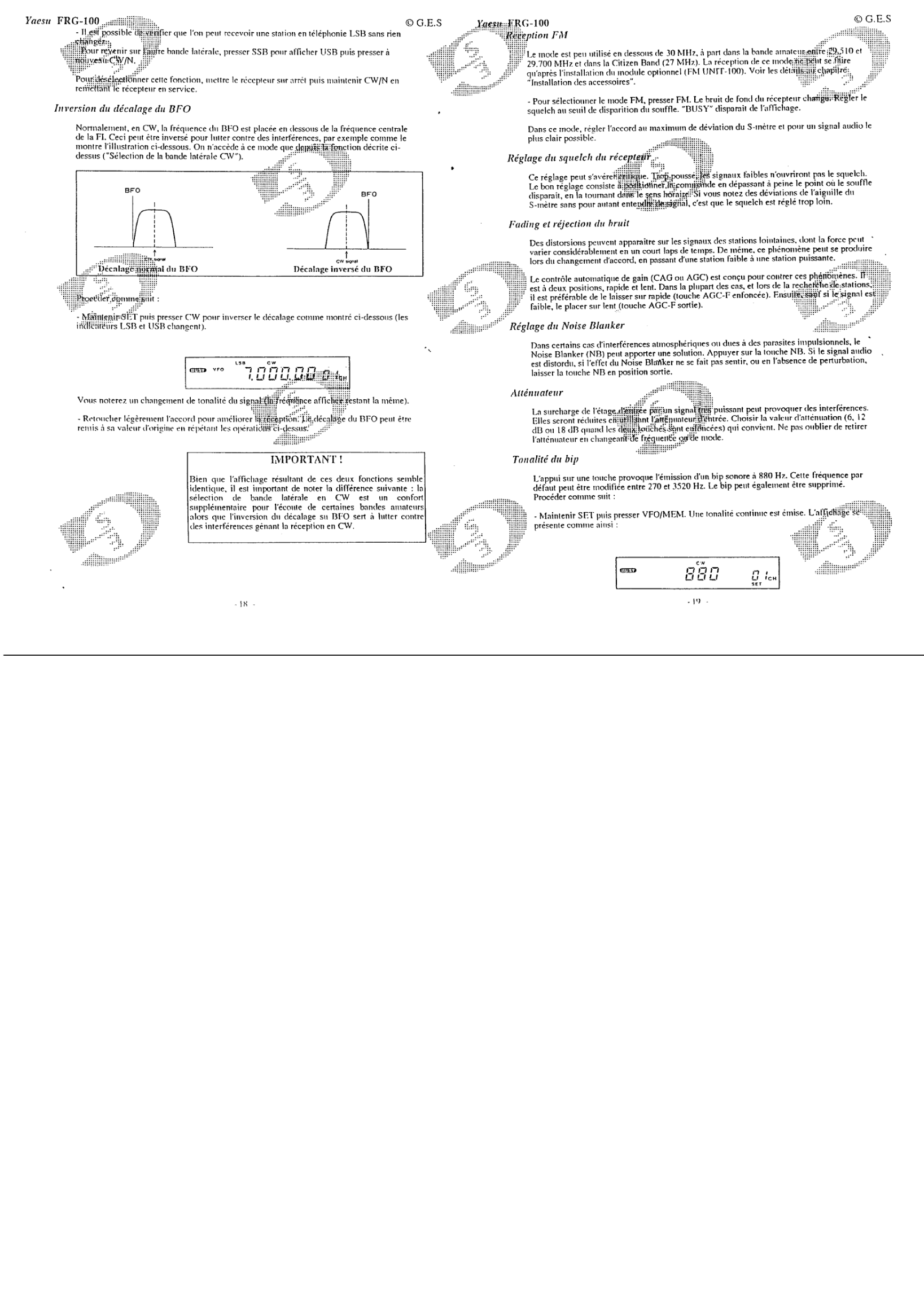 Frg 100 manuel utilisation