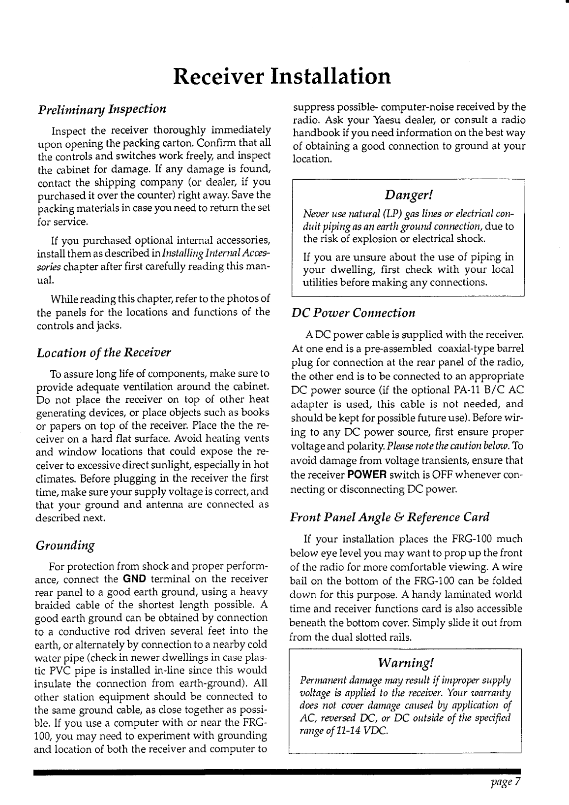 Yaesu: Frg 100 user man Yaesu Frg 100 Hf Radio Receiver