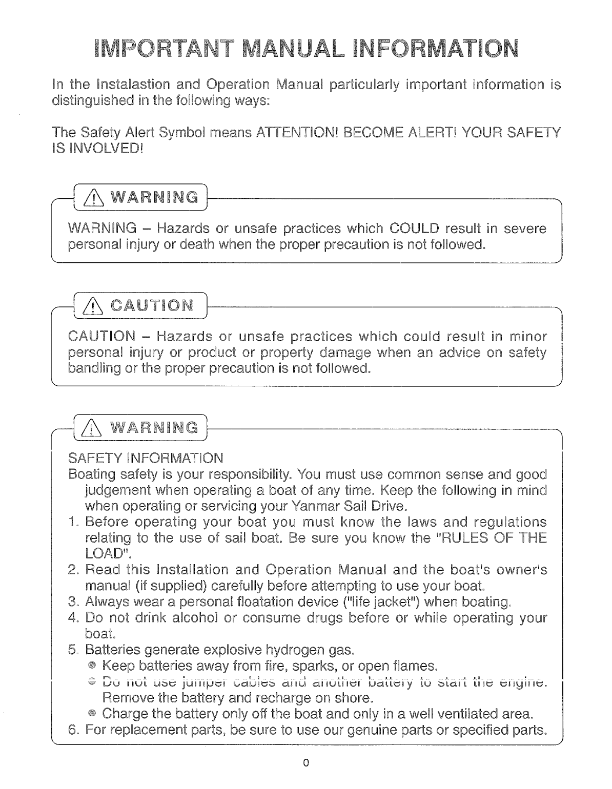 3ym30 sd: Yanmar Saildrive Engine 29hp/22.1kw Owners Manual