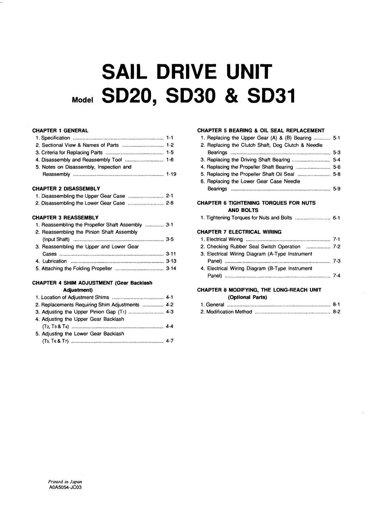 '2ym15 sd: Yanmar Saildrive Engine 14hp/10.3kw Service Manual'