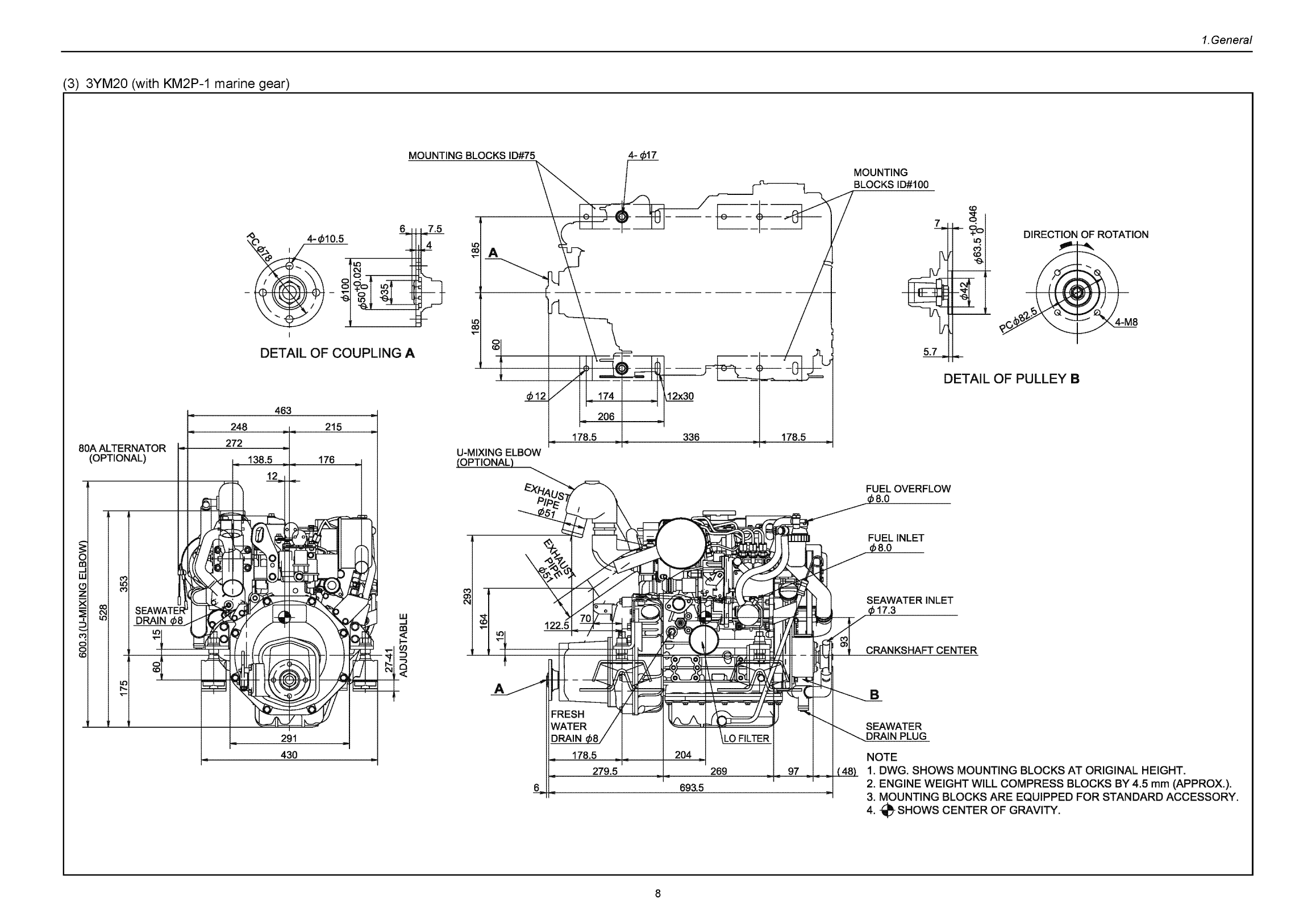'2ym15 : Yanmar Inboard Engine 14hp/10.3kw Service Manual'