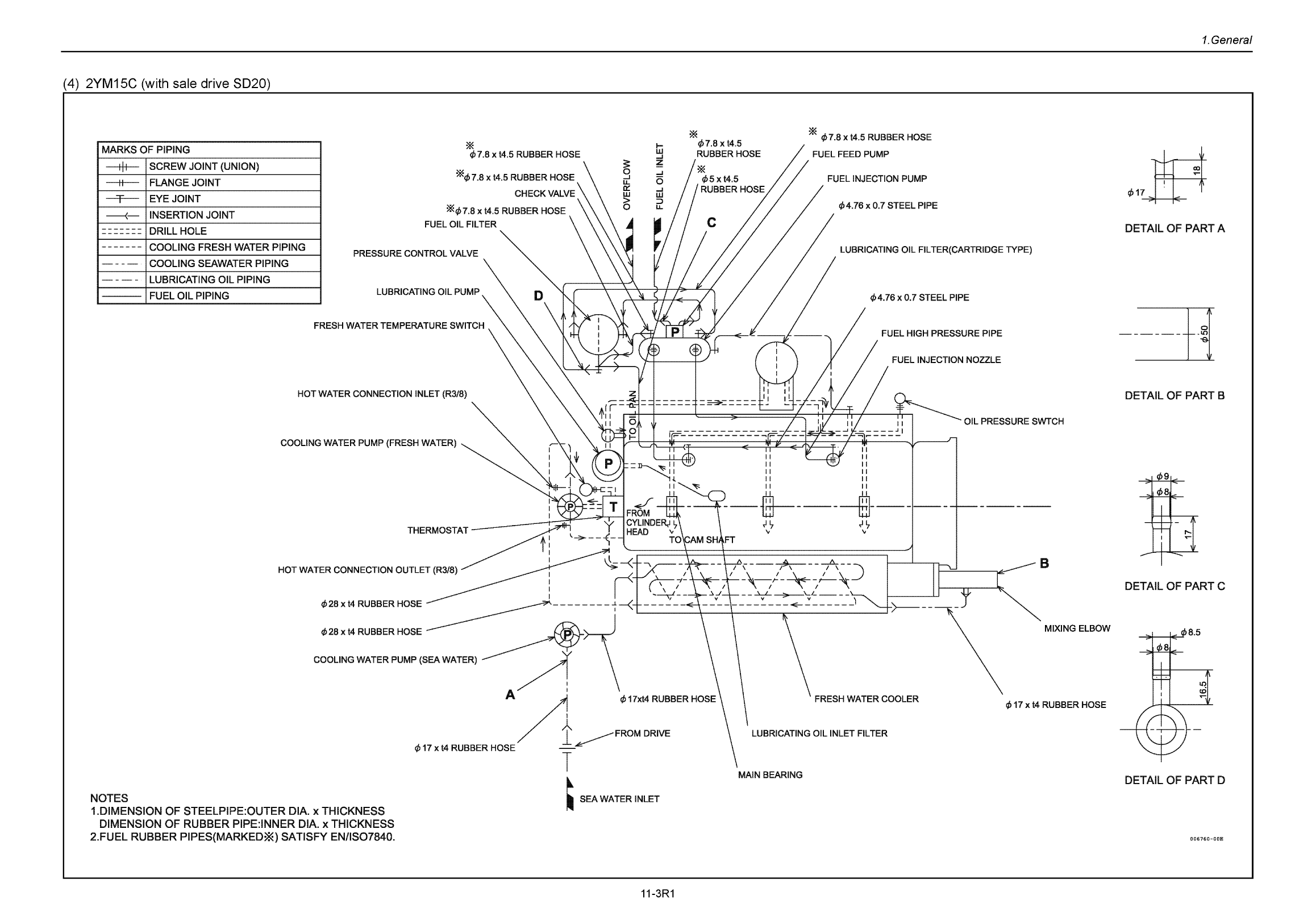'2ym15 : Yanmar Inboard Engine 14hp/10.3kw Service Manual'
