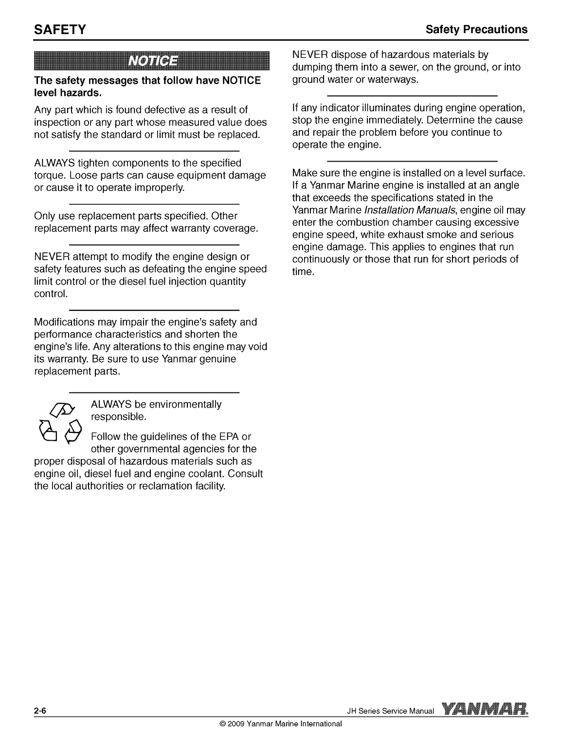 '3jh5 e: Yanmar Inboard Engine 39hp/29.4kw Service Manual'