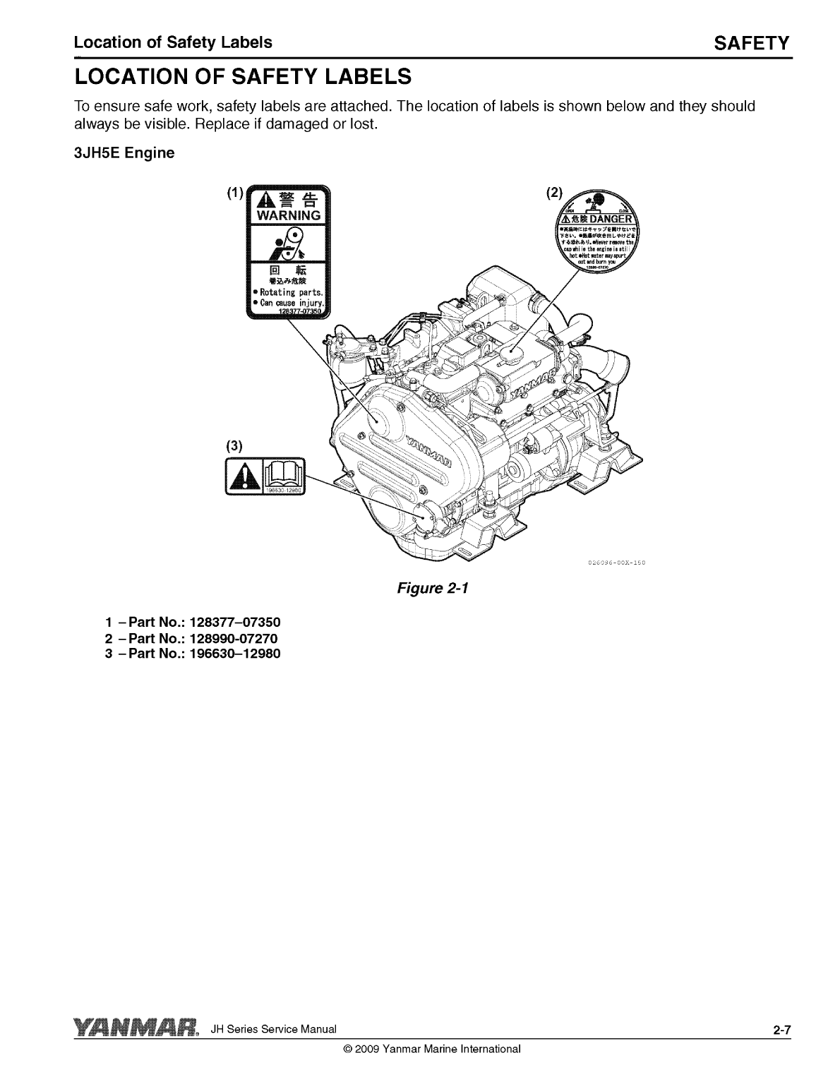 '3jh5 e: Yanmar Inboard Engine 39hp/29.4kw Service Manual'