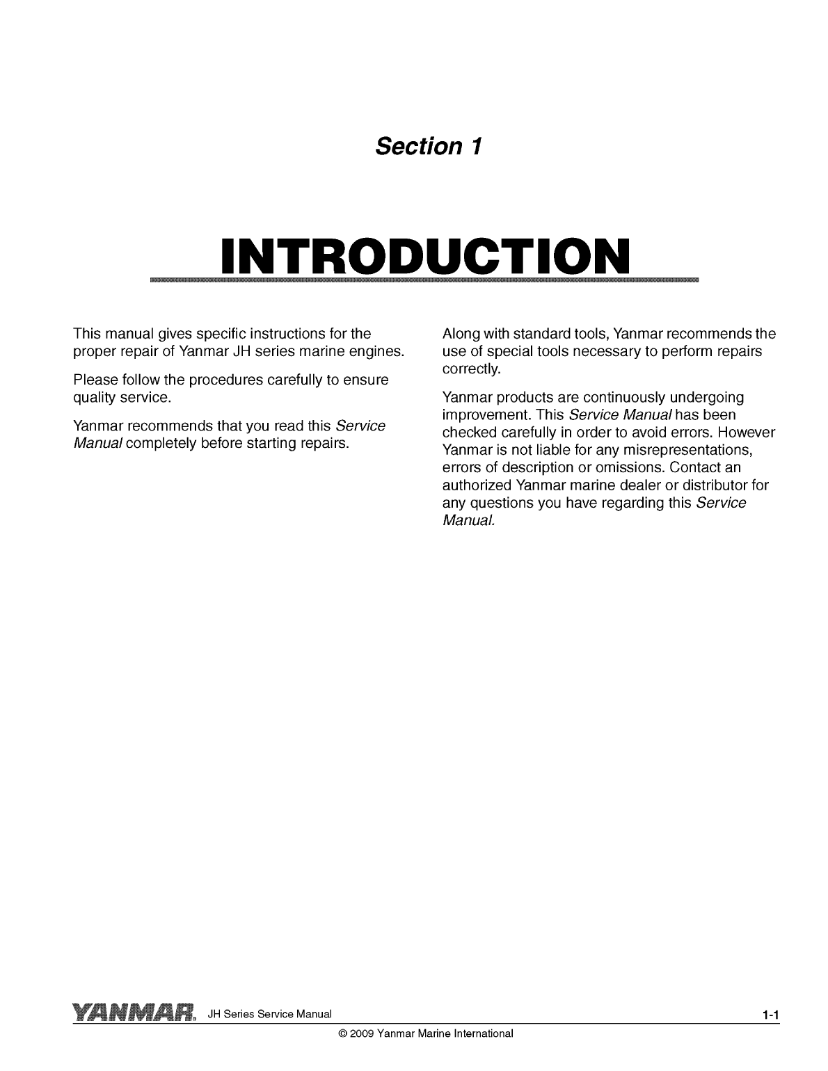 '3jh5 e: Yanmar Inboard Engine 39hp/29.4kw Service Manual'