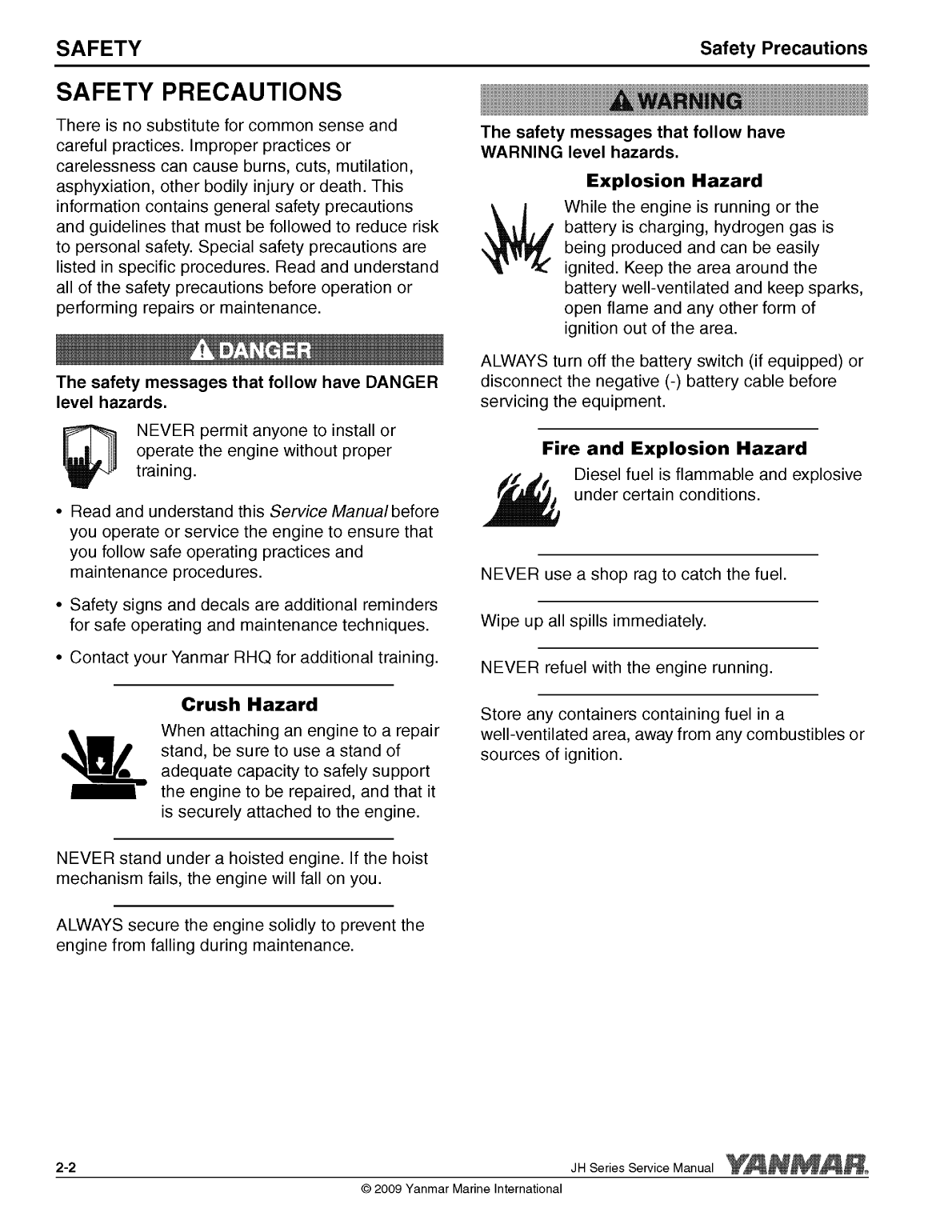 '3jh5 e: Yanmar Inboard Engine 39hp/29.4kw Service Manual'
