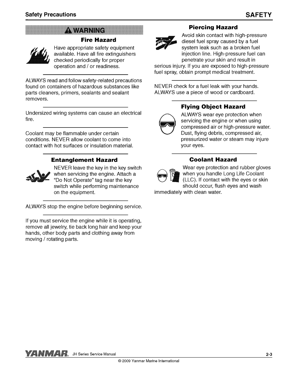 '3jh5 e: Yanmar Inboard Engine 39hp/29.4kw Service Manual'