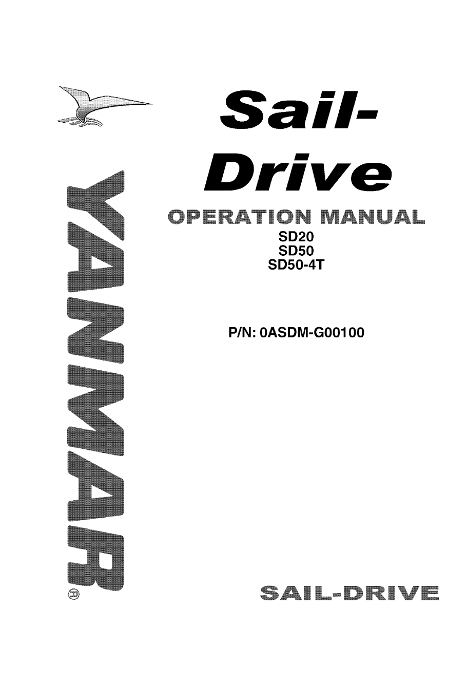 '3jh5e sd: Yanmar Saildrive Engine 39hp/29.4 Kw Owners Manual'