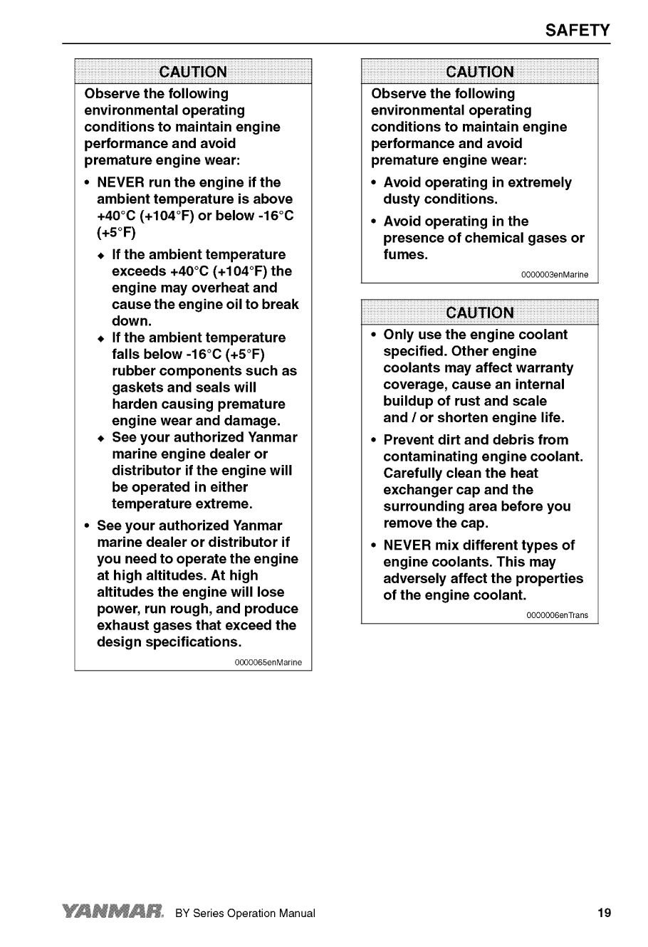 '6by2 260: Yanmar Inboard Engine 260hp/191kw Owners Manual'