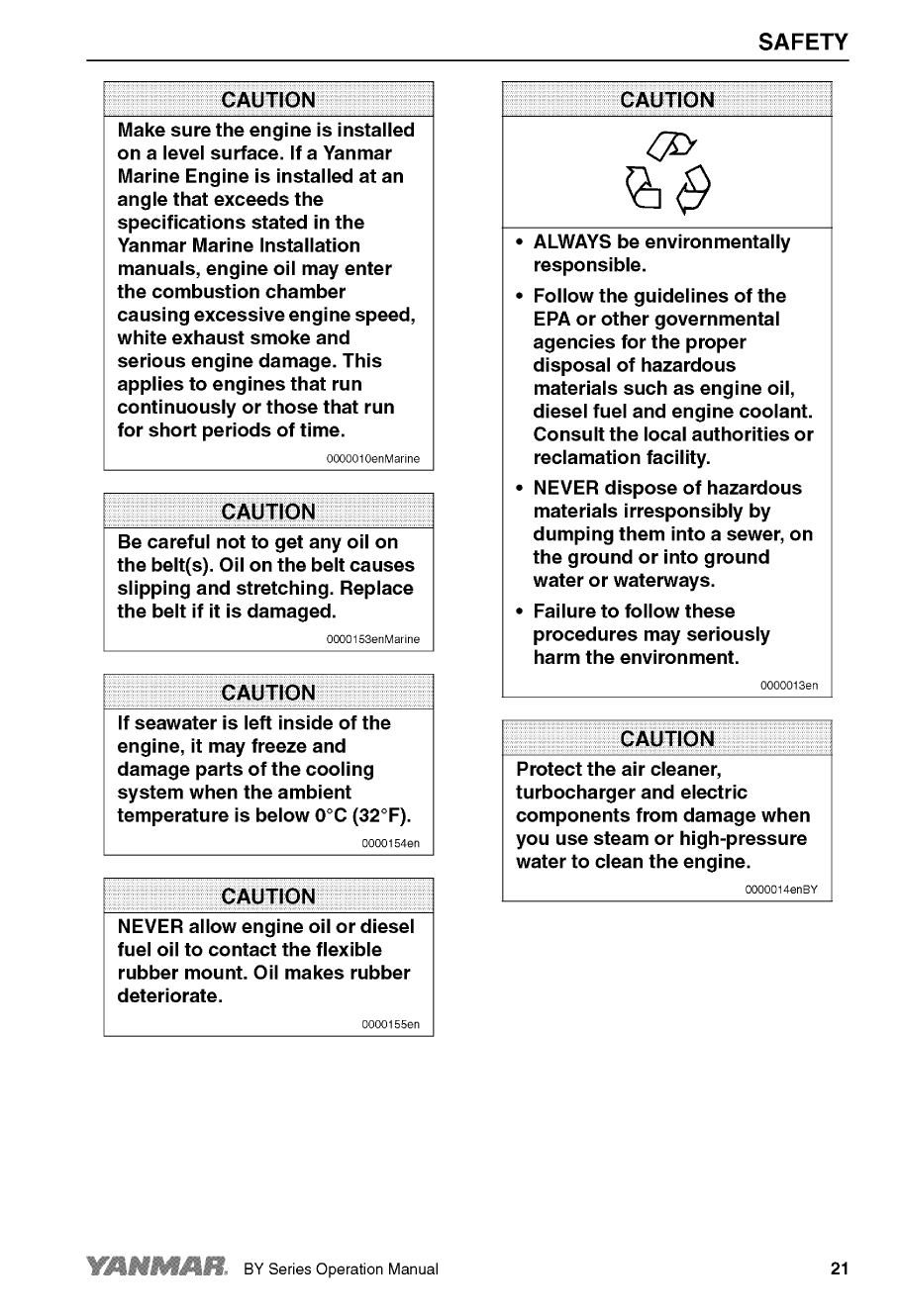'6by2 260: Yanmar Inboard Engine 260hp/191kw Owners Manual'