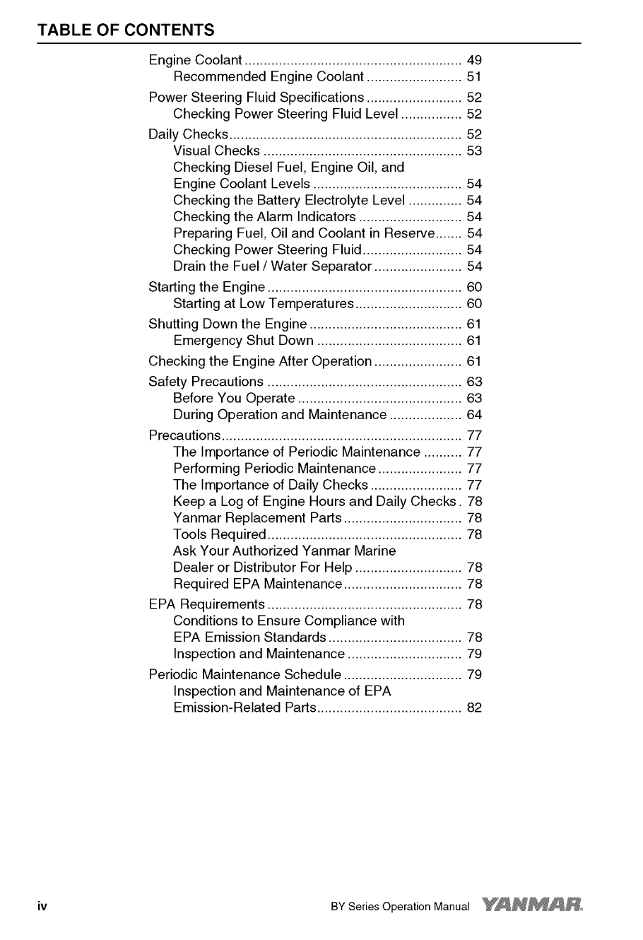 6by2 220: Yanmar Inboard Engine 220hp/162kw Owners Manual