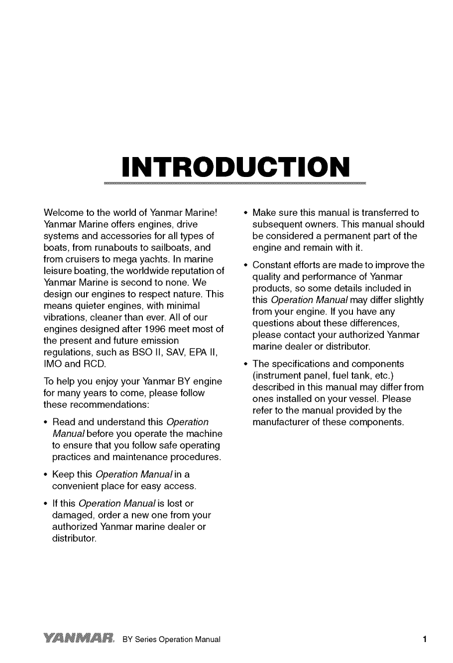 '6by2 260: Yanmar Inboard Engine 260hp/191kw Owners Manual'