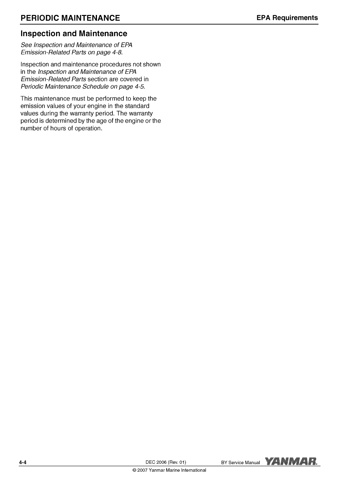 4by2 180: Yanmar Inboard Engine 180hp/132kw Service Manual