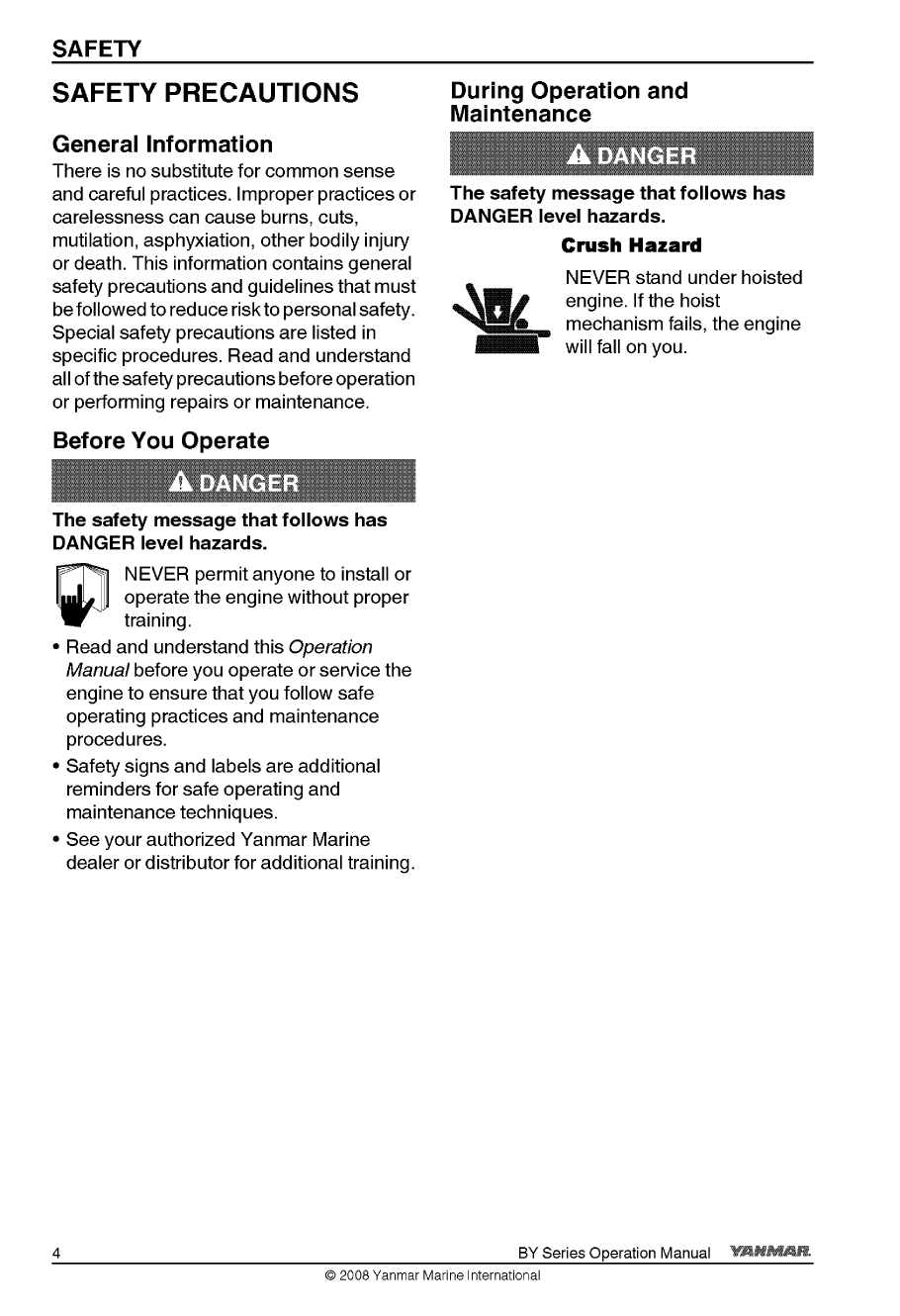 4by2 150z: Yanmar Diesel Sterndrive Engine 150hp/110kw Bravo 2 Owners Manual