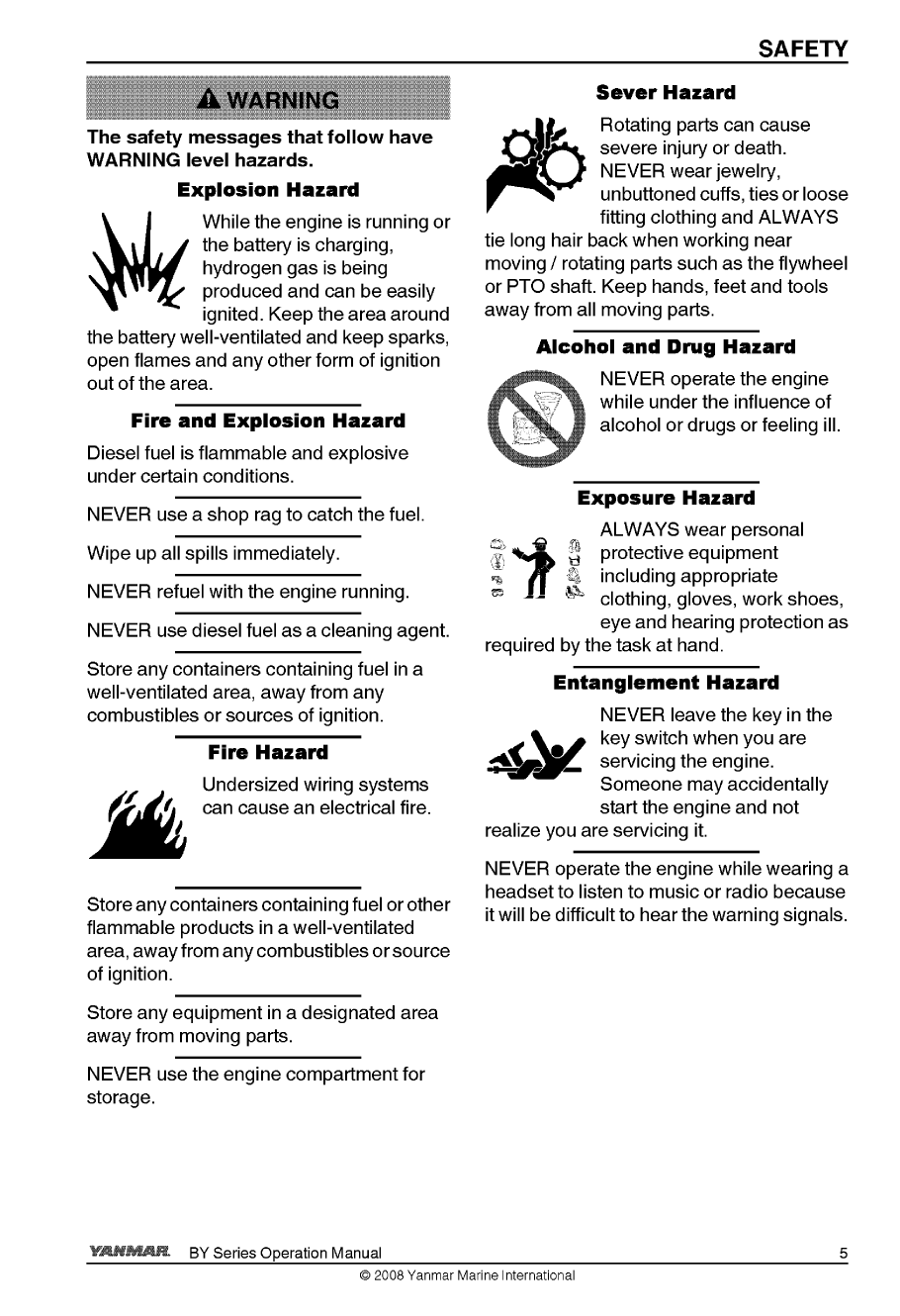 4by2 150z: Yanmar Diesel Sterndrive Engine 150hp/110kw Bravo 2 Owners Manual