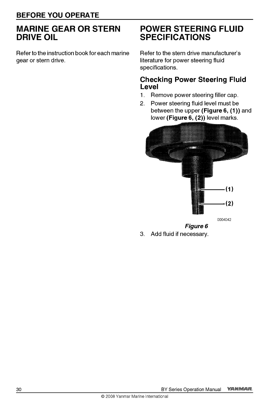 6by2 220z: Yanmar Diesel Sterndrive Engine 220hp/162kw Bravo 1 Owners Manual