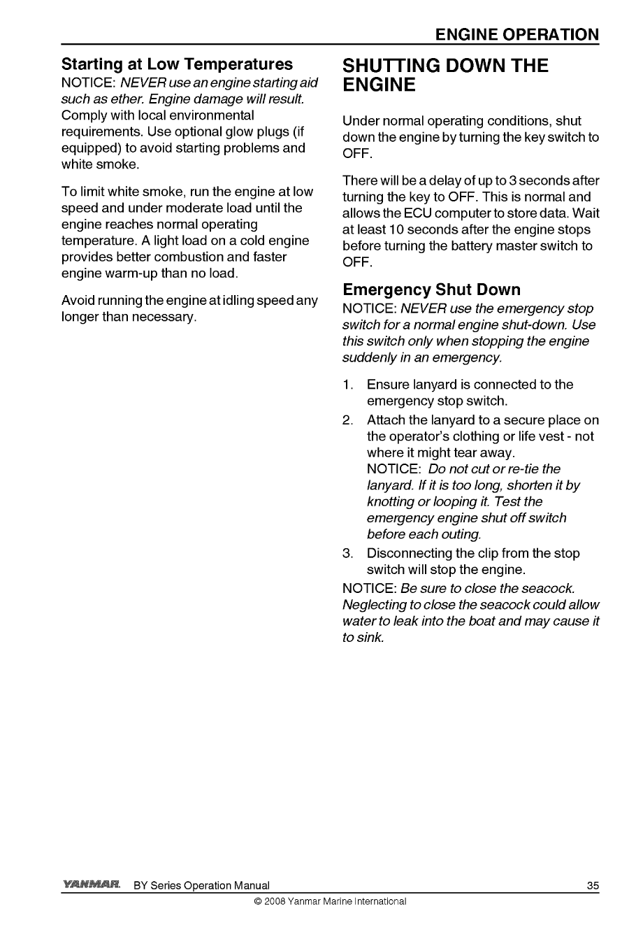 4by2 150z: Yanmar Diesel Sterndrive Engine 150hp/110kw Bravo 2 Owners Manual